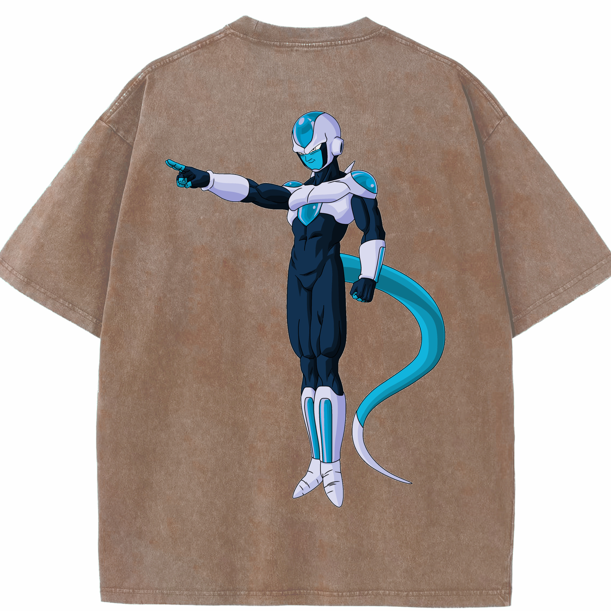 （画像用） ドラゴンボール フリーザ DRAGON BALL Frieza 綿100% ヴィンテージ風 半袖Tシャツ（背面プリント）