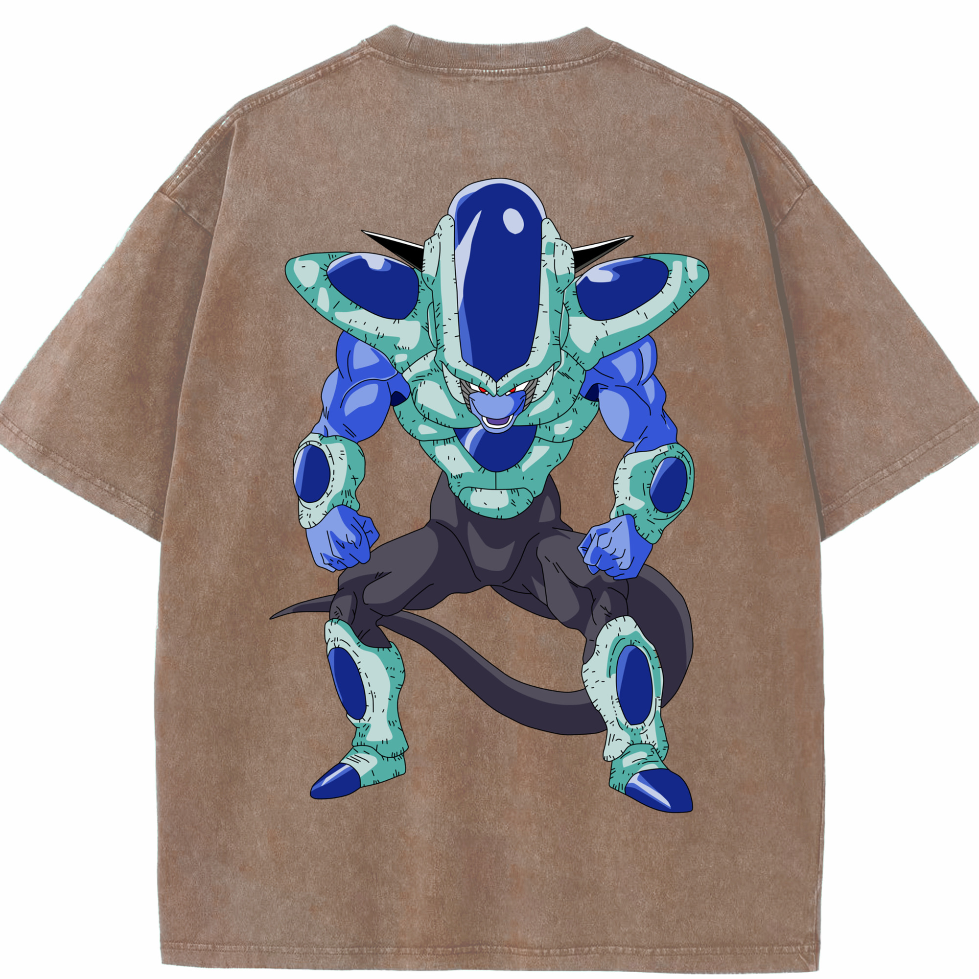 （画像用） ドラゴンボール フリーザ DRAGON BALL Frieza 綿100% ヴィンテージ風 半袖Tシャツ（背面プリント）