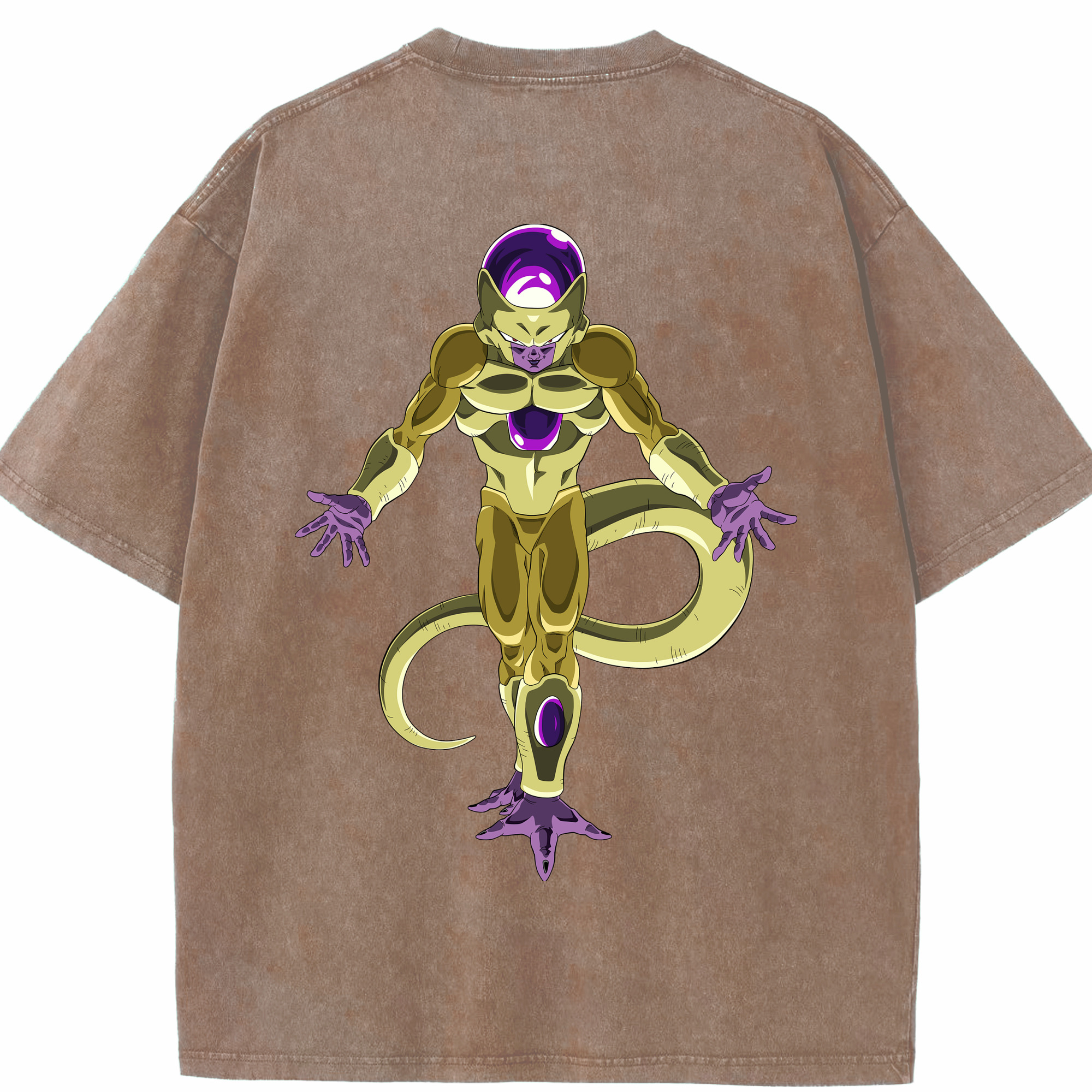 （画像用） ドラゴンボール フリーザ DRAGON BALL Frieza 綿100% ヴィンテージ風 半袖Tシャツ（背面プリント）