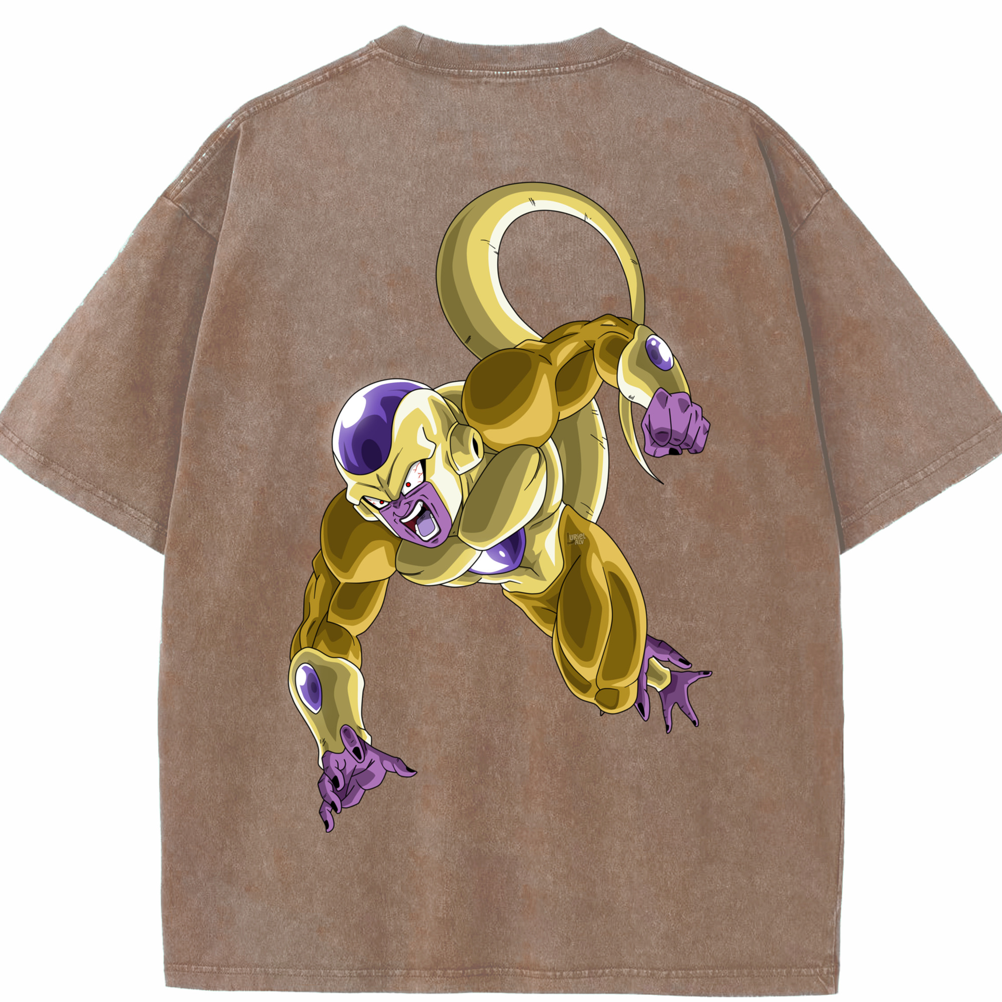 （画像用） ドラゴンボール フリーザ DRAGON BALL Frieza 綿100% ヴィンテージ風 半袖Tシャツ（背面プリント）
