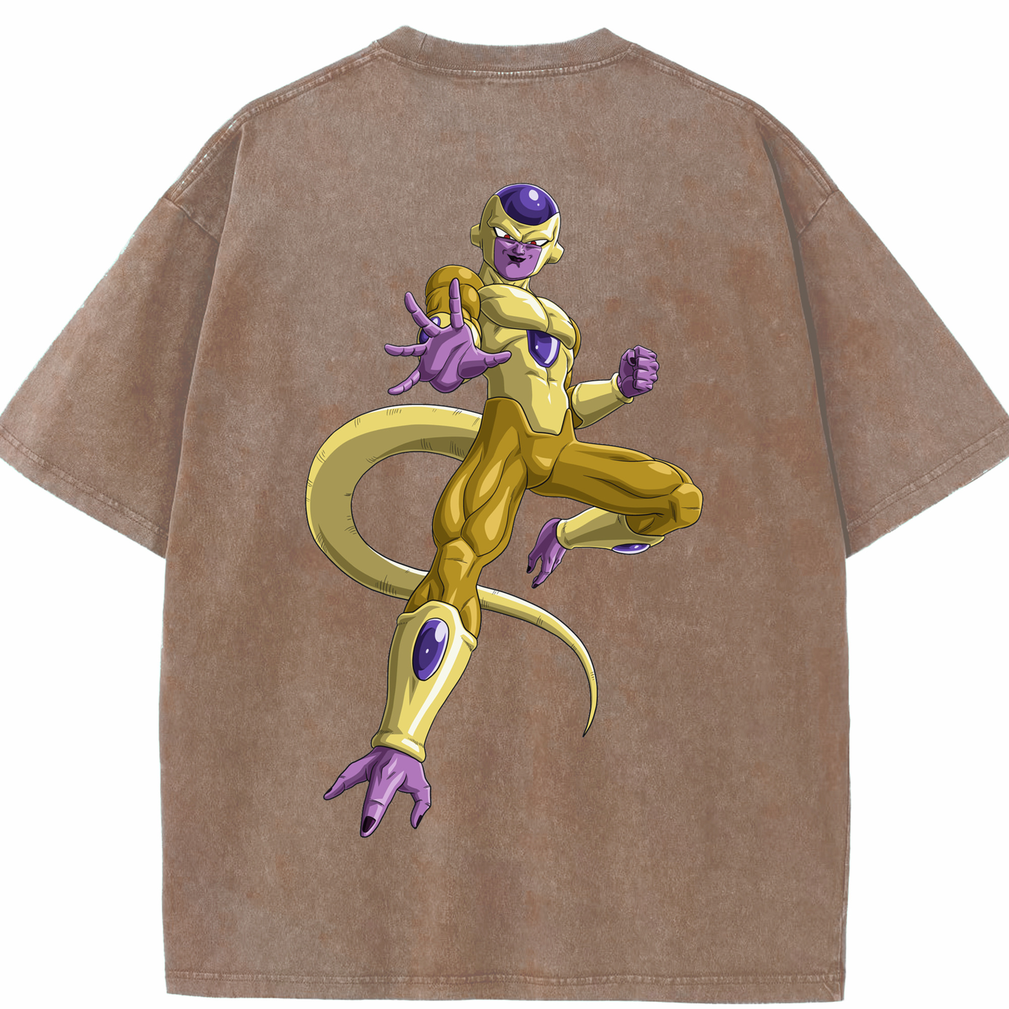 （画像用） ドラゴンボール フリーザ DRAGON BALL Frieza 綿100% ヴィンテージ風 半袖Tシャツ（背面プリント）