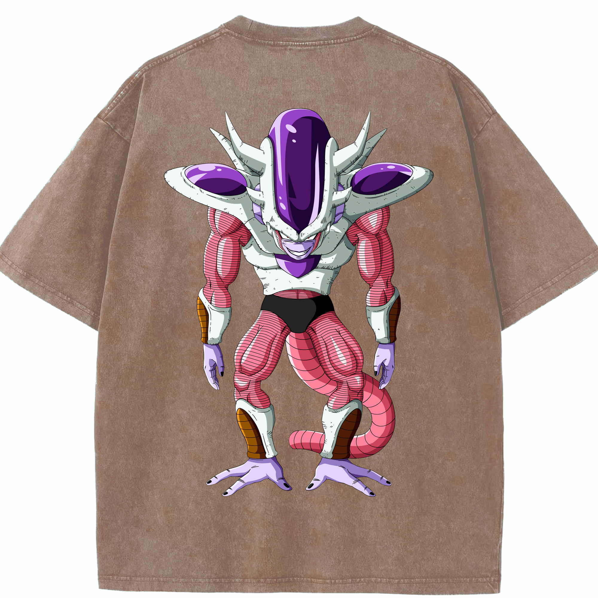 （画像用） ドラゴンボール フリーザ DRAGON BALL Frieza 綿100% ヴィンテージ風 半袖Tシャツ（背面プリント）
