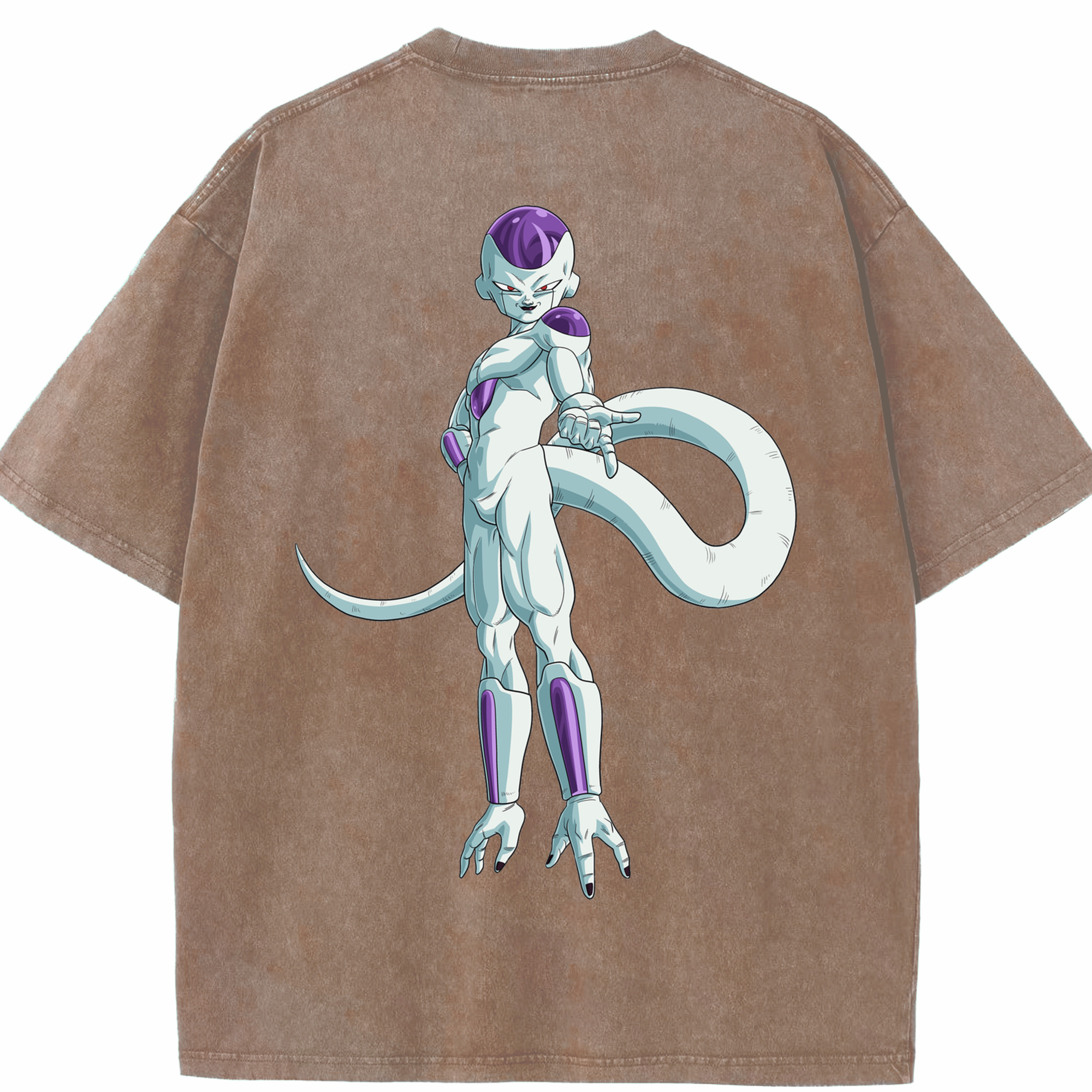 （画像用） ドラゴンボール フリーザ DRAGON BALL Frieza 綿100% ヴィンテージ風 半袖Tシャツ（背面プリント）