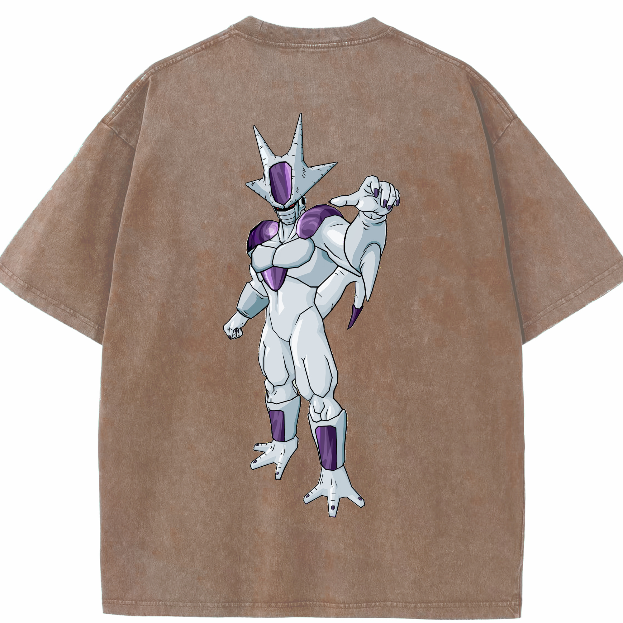 （画像用） ドラゴンボール クウラ DRAGON BALL Cooler Coora 綿100% ヴィンテージ風 半袖Tシャツ（背面プリント）