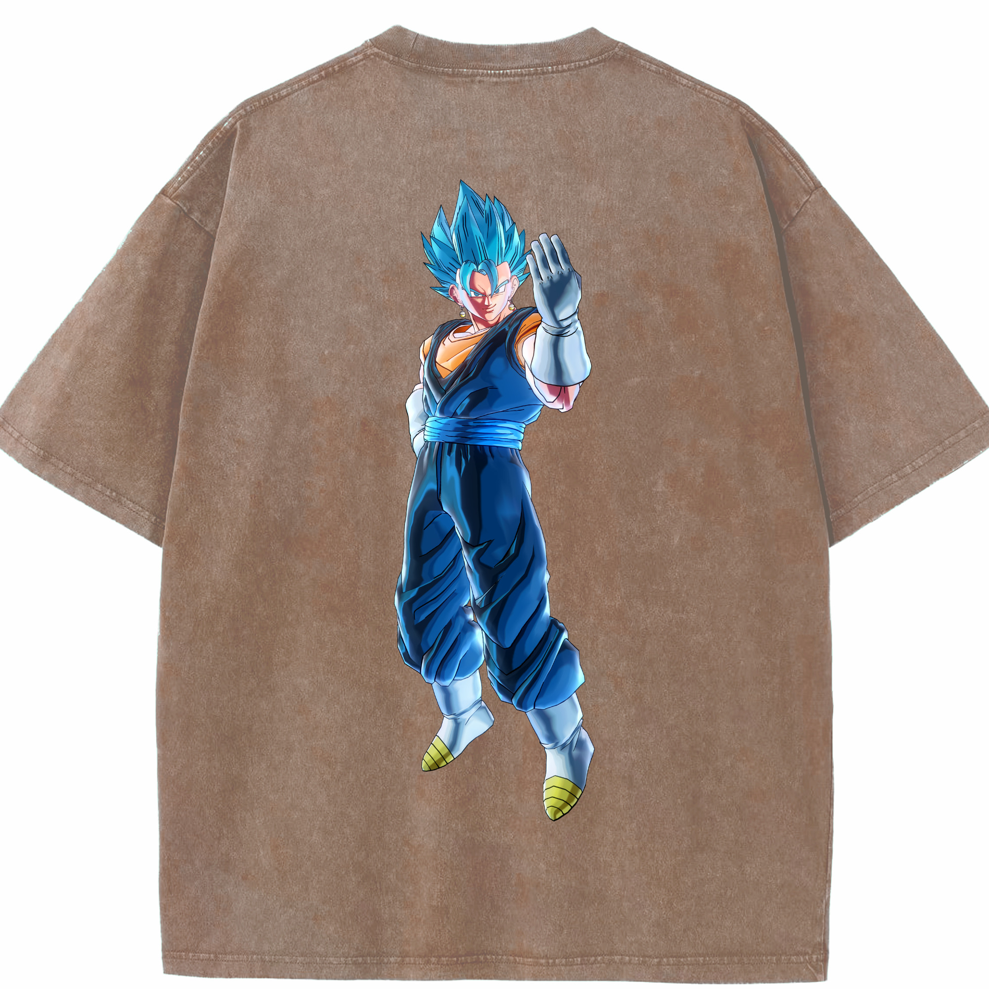 （画像用） ドラゴンボール ベジット DRAGON BALL Vegetto 綿100% ヴィンテージ風 半袖Tシャツ（背面プリント）