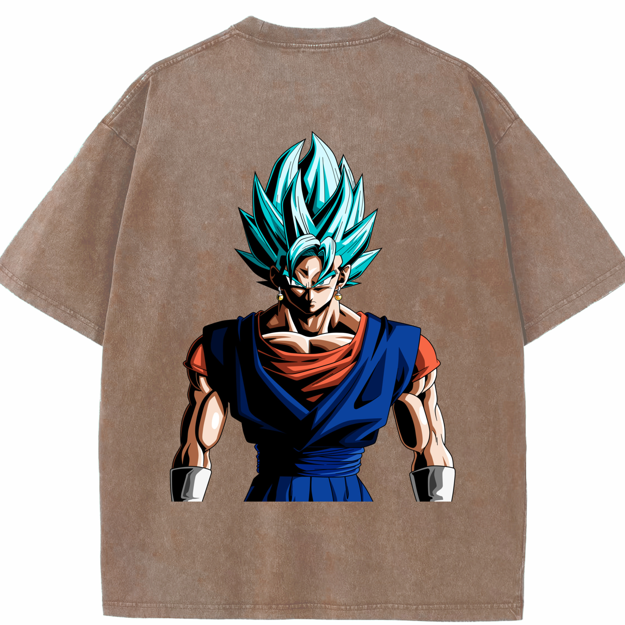 （画像用） ドラゴンボール ベジット DRAGON BALL Vegetto 綿100% ヴィンテージ風 半袖Tシャツ（背面プリント）