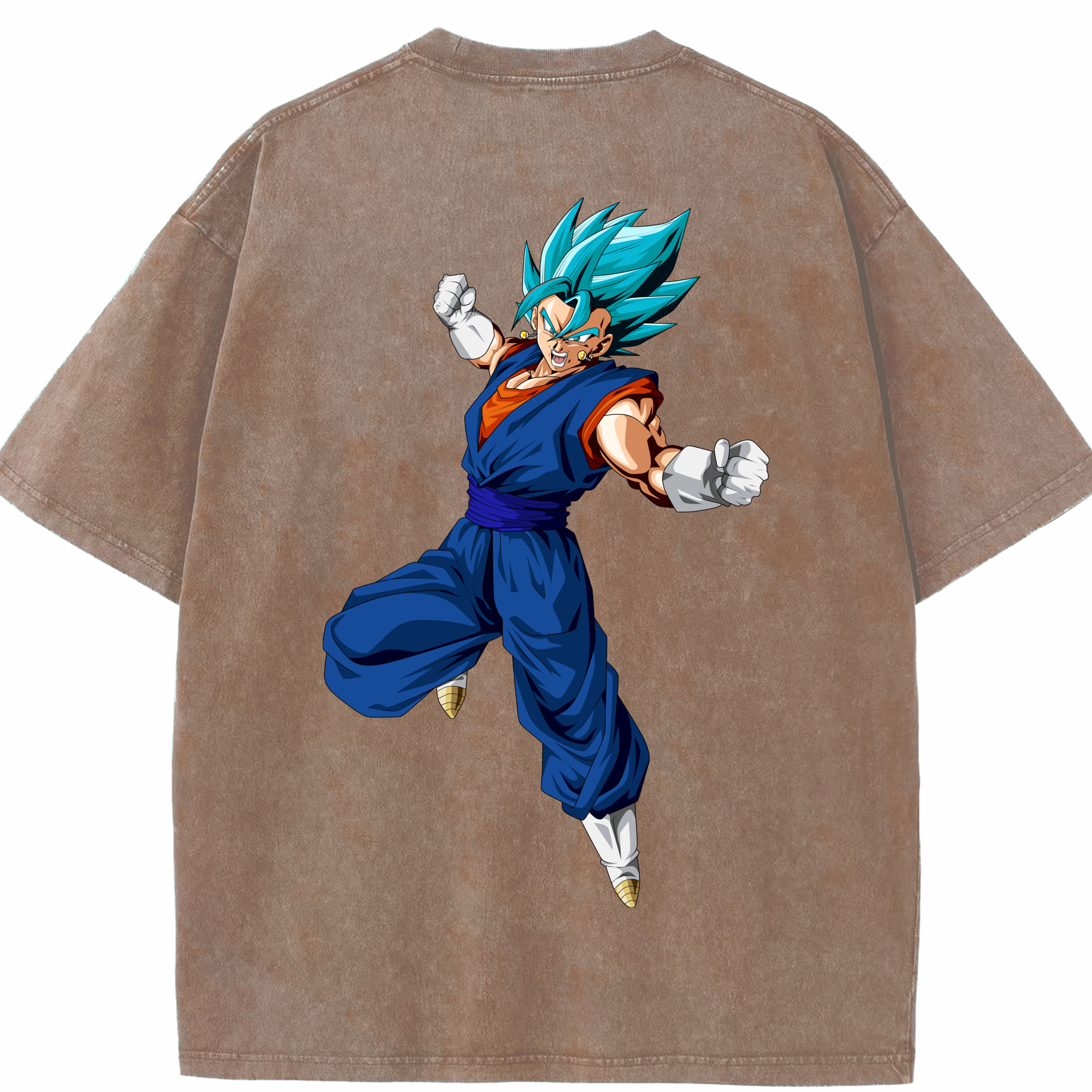 （画像用） ドラゴンボール ベジット DRAGON BALL Vegetto 綿100% ヴィンテージ風 半袖Tシャツ（背面プリント）