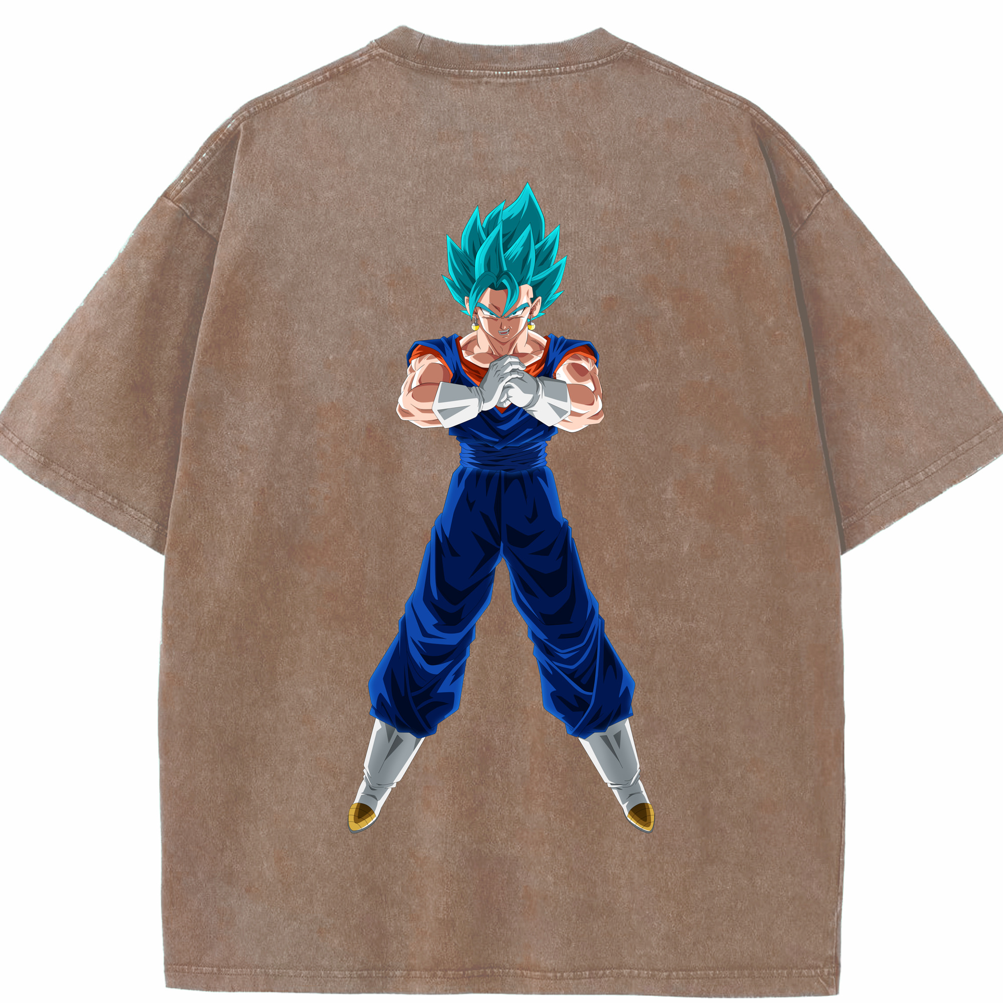 （画像用） ドラゴンボール ベジット DRAGON BALL Vegetto 綿100% ヴィンテージ風 半袖Tシャツ（背面プリント）