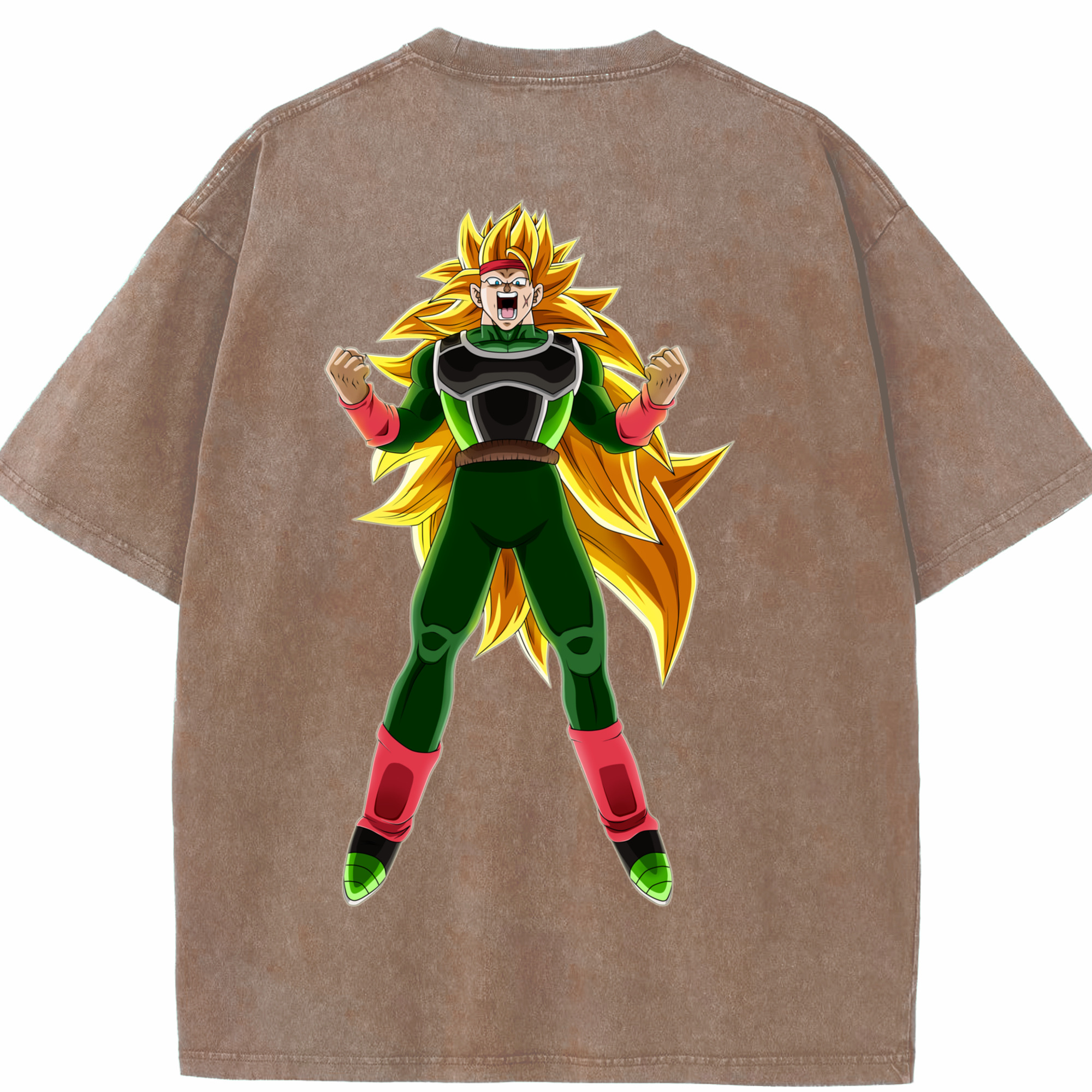 （画像用） ドラゴンボール ブロリー DRAGON BALL Broli 綿100% ヴィンテージ風 半袖Tシャツ（背面プリント）