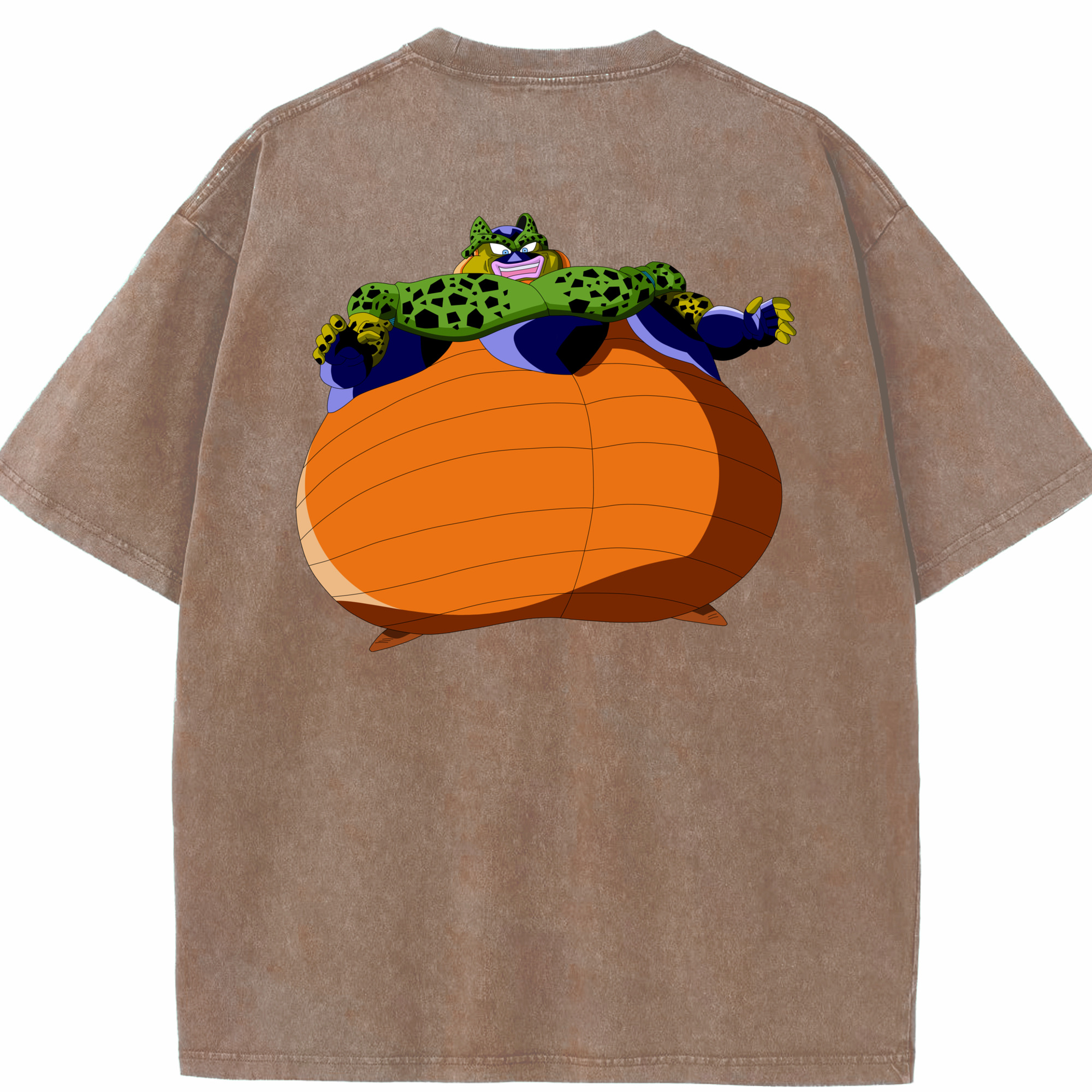 （画像用） ドラゴンボール セル DRAGON BALL Cell 綿100% ヴィンテージ風 半袖Tシャツ（背面プリント）