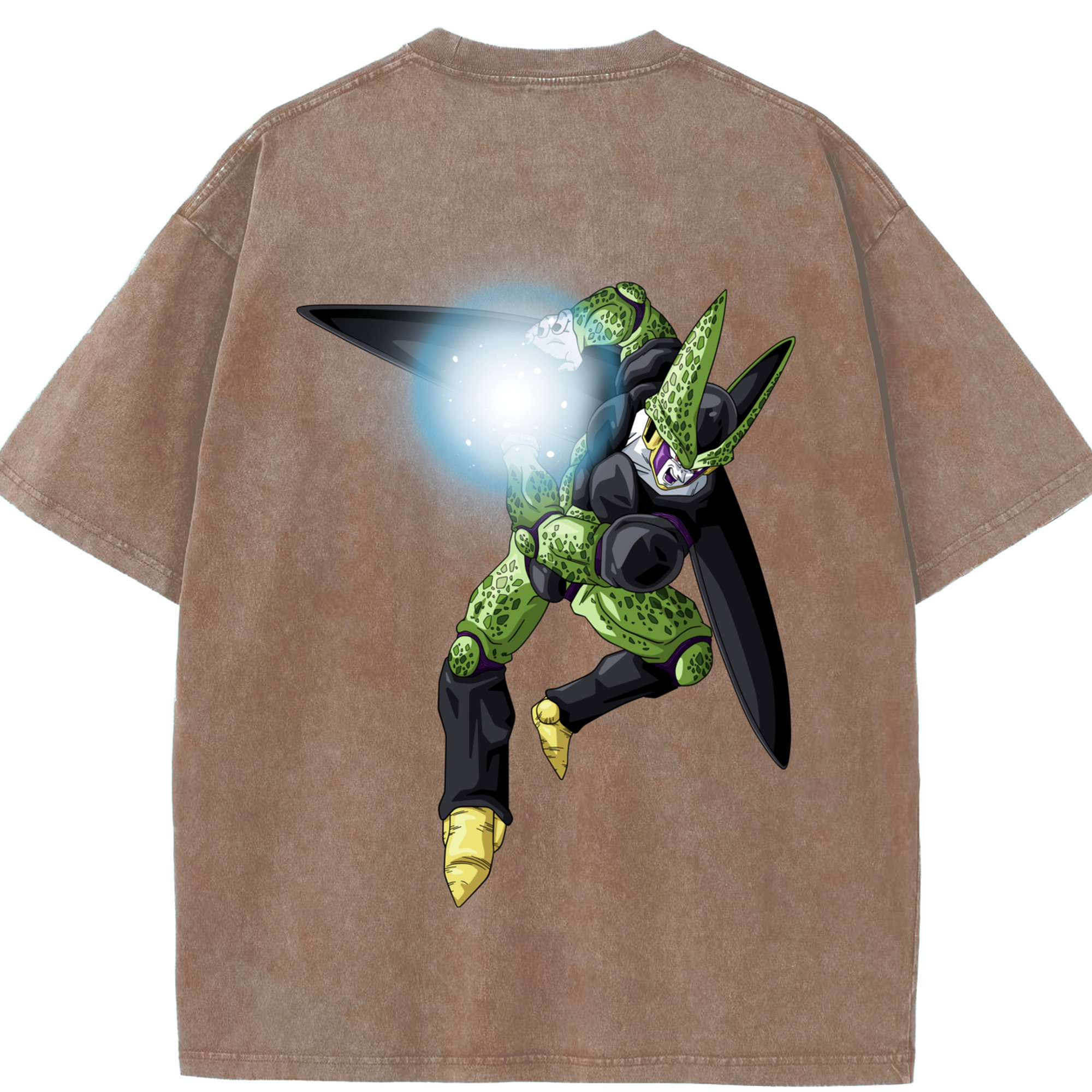 （画像用） ドラゴンボール セル DRAGON BALL Cell 綿100% ヴィンテージ風 半袖Tシャツ（背面プリント）