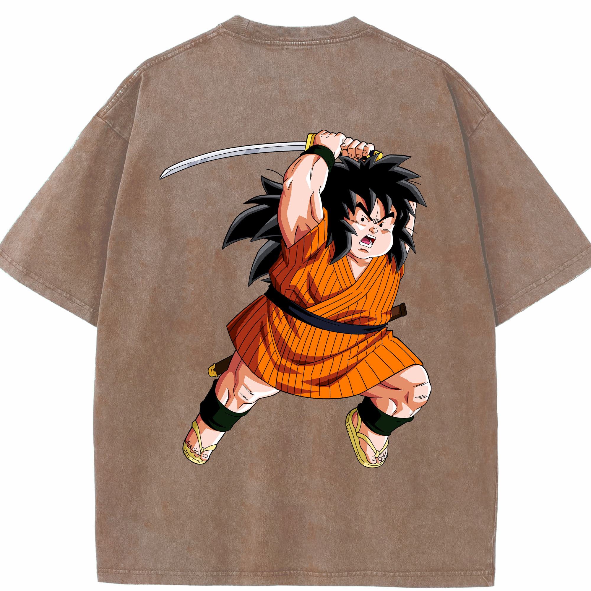 （画像用） ドラゴンボール やじろべえ DRAGON BALL Yajirobe 綿100% ヴィンテージ風 半袖Tシャツ（背面プリント）