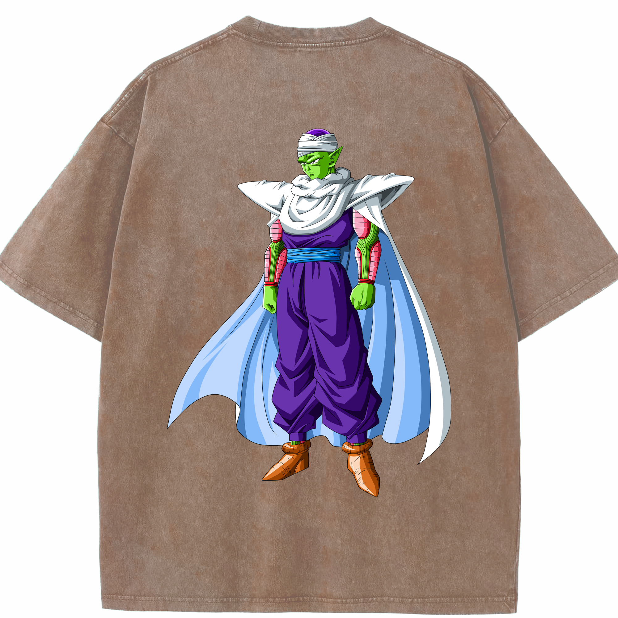 （画像用） ドラゴンボール ピッコロ DRAGON BALL Piccolo 綿100% ヴィンテージ風 半袖Tシャツ（背面プリント）