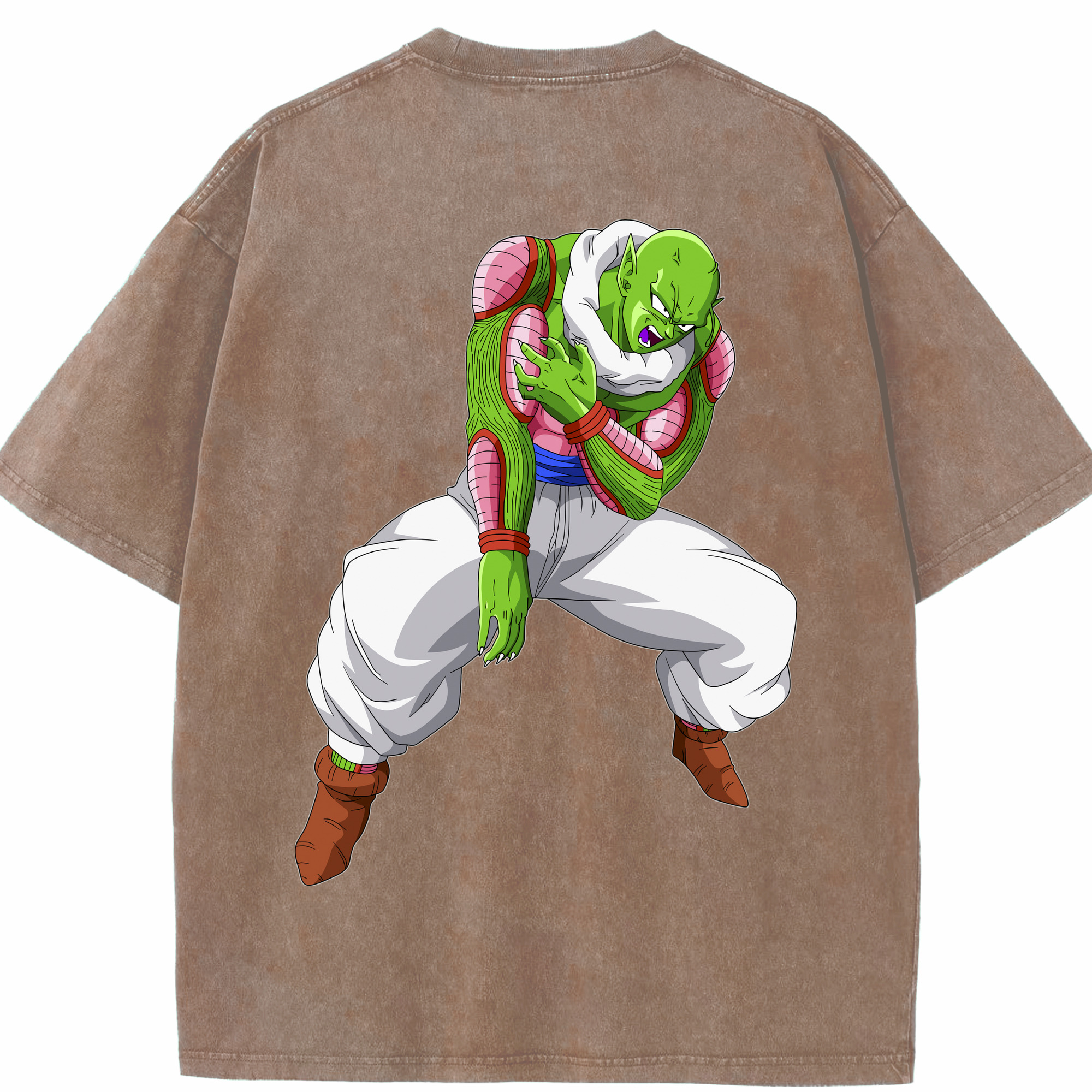 （画像用） ドラゴンボール ピッコロ DRAGON BALL Piccolo 綿100% ヴィンテージ風 半袖Tシャツ（背面プリント）