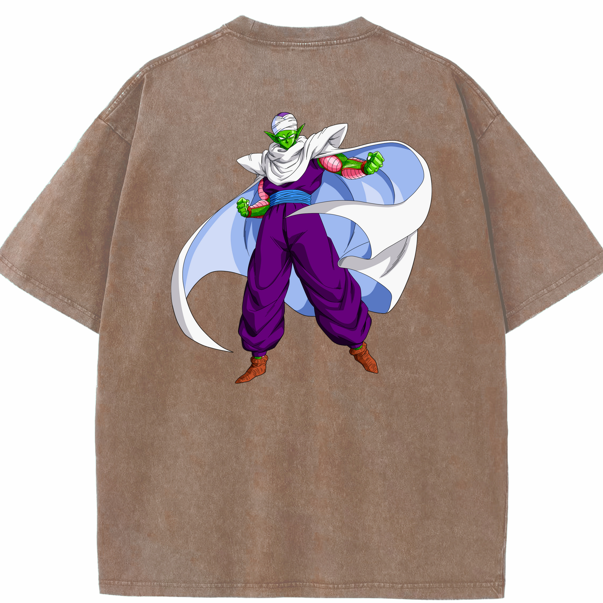 （画像用） ドラゴンボール ピッコロ DRAGON BALL Piccolo 綿100% ヴィンテージ風 半袖Tシャツ（背面プリント）