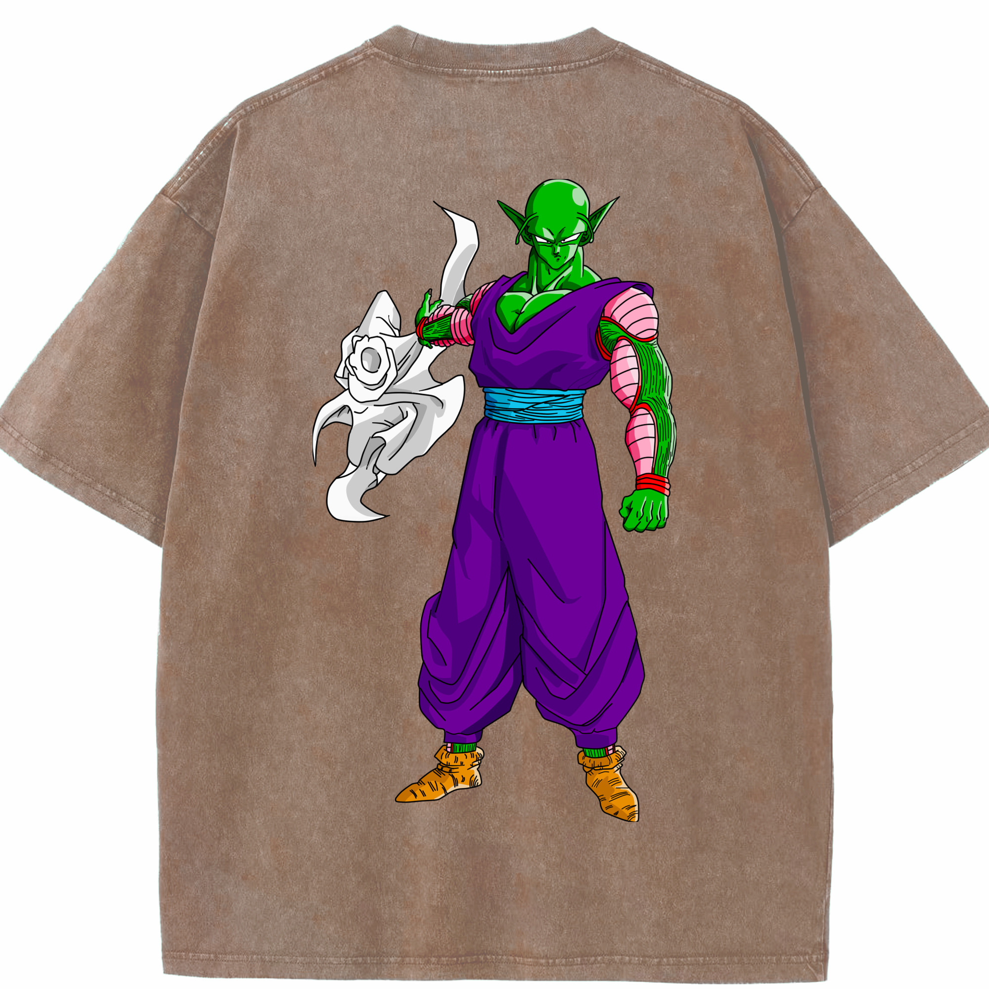 （画像用） ドラゴンボール ピッコロ DRAGON BALL Piccolo 綿100% ヴィンテージ風 半袖Tシャツ（背面プリント）