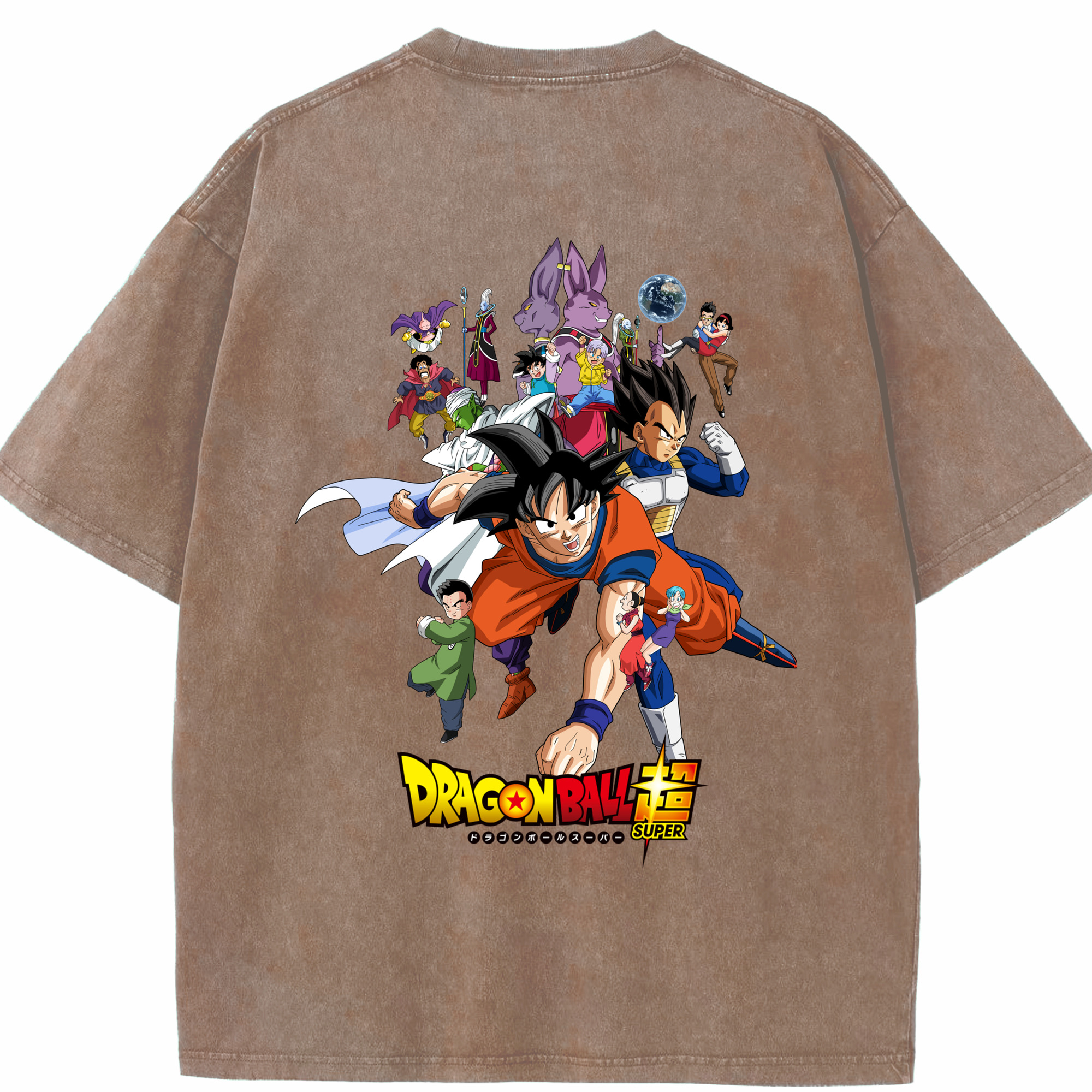 （画像用） ドラゴンボール DRAGON BALL 綿100% ヴィンテージ風 半袖Tシャツ（背面プリント）