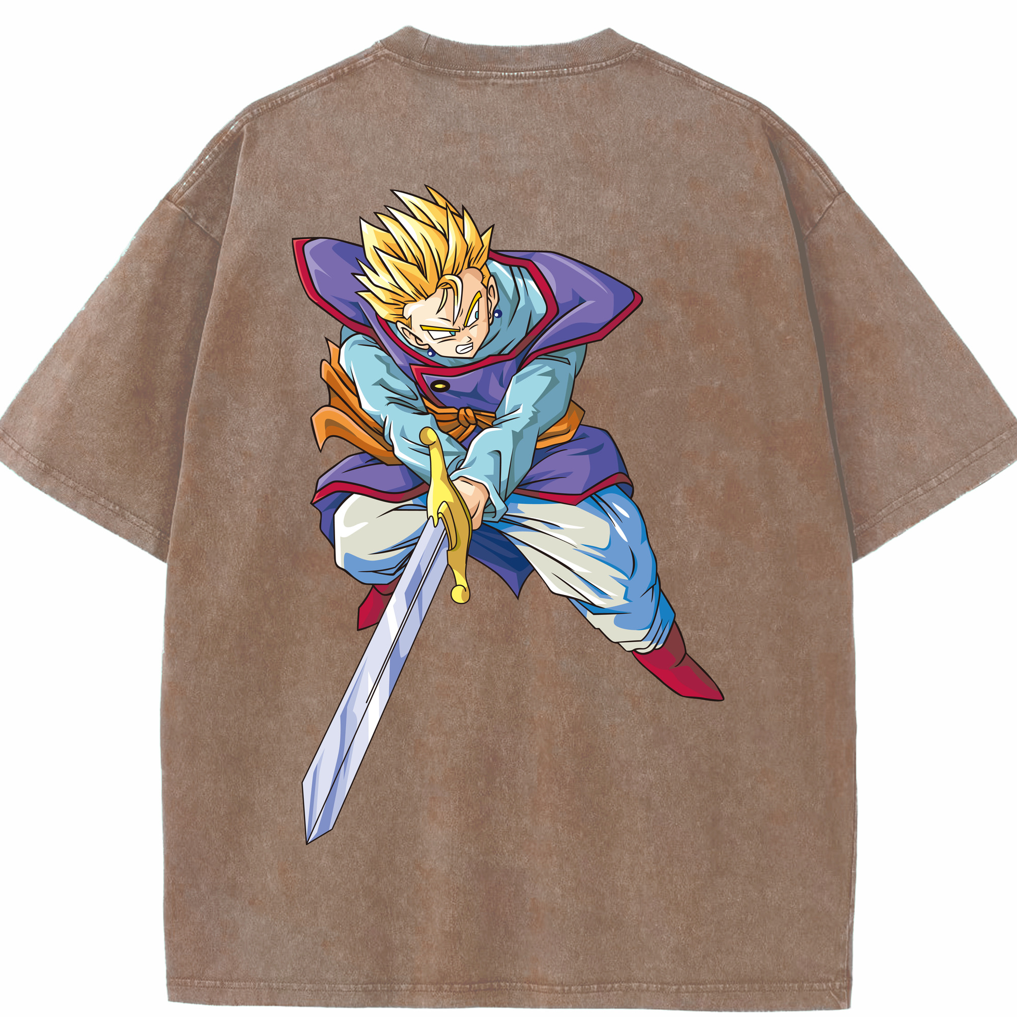 （画像用） ドラゴンボール DRAGON BALL 綿100% ヴィンテージ風 半袖Tシャツ（背面プリント）