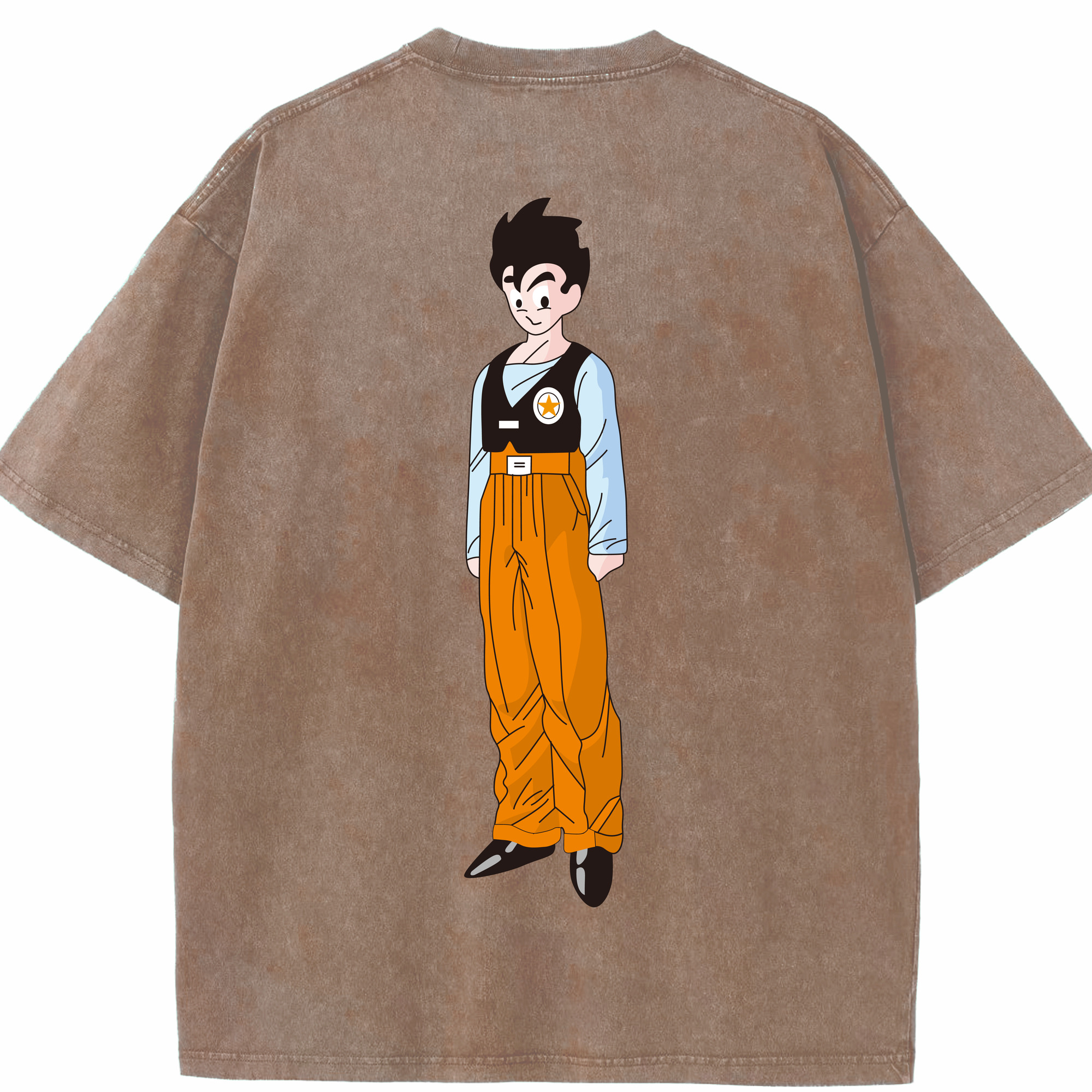（画像用） ドラゴンボール DRAGON BALL 綿100% ヴィンテージ風 半袖Tシャツ（背面プリント）