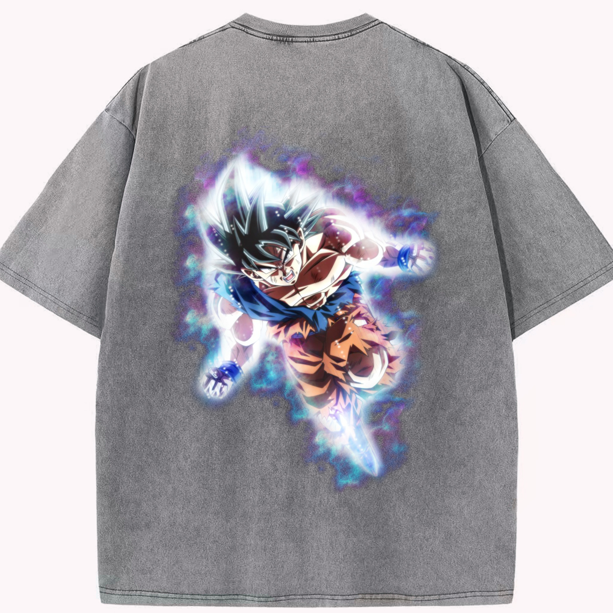 （画像用） ドラゴンボール 孫悟空（そん ごくう）Son Goku カカロット DRAGON BALL Kakarotto 綿100% ヴィンテージ風 半袖Tシャツ（背面プリント）