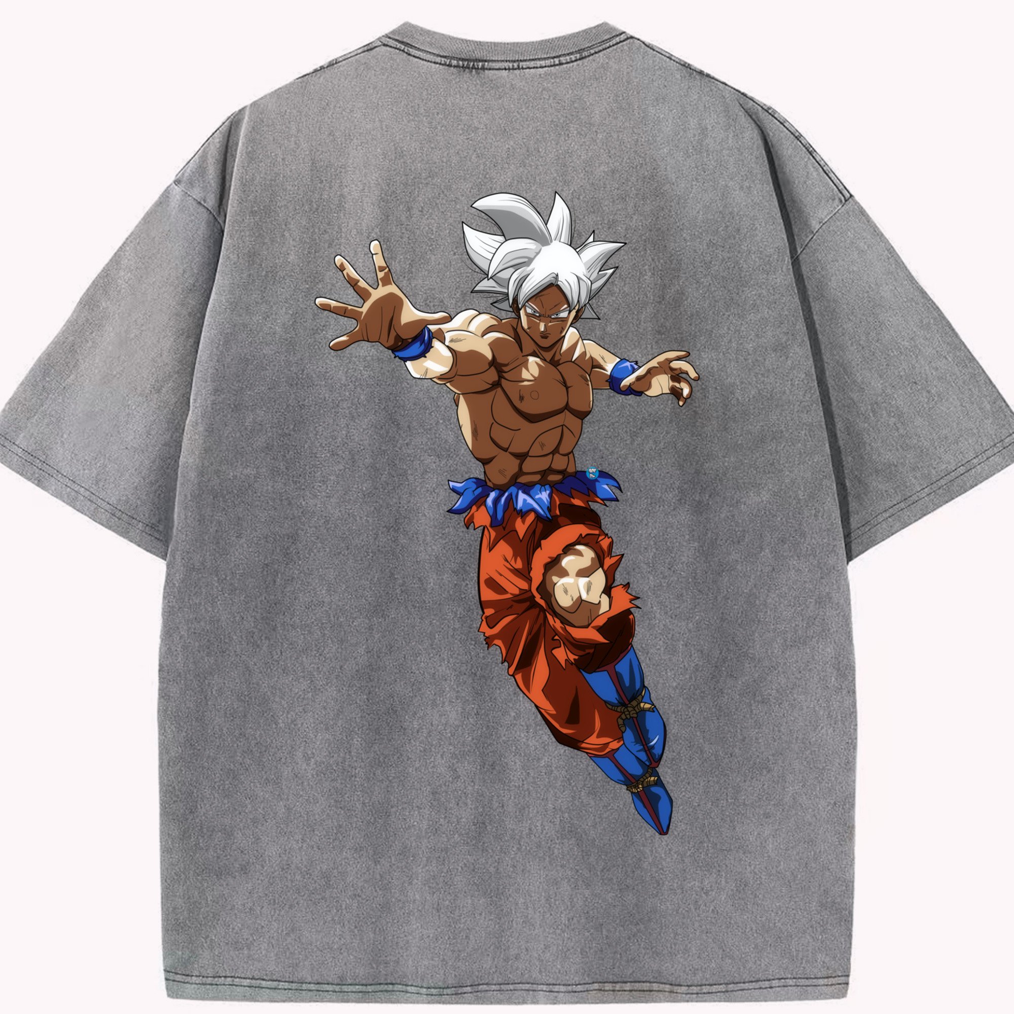 （画像用） ドラゴンボール 孫悟空（そん ごくう）Son Goku カカロット DRAGON BALL Kakarotto 綿100% ヴィンテージ風 半袖Tシャツ（背面プリント）