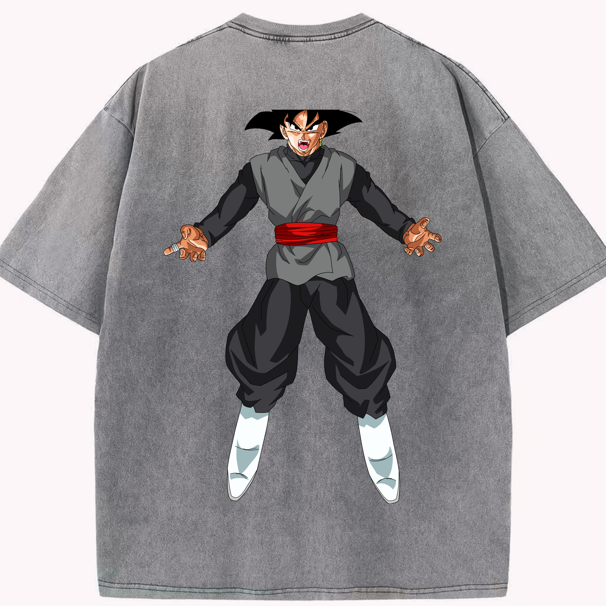 （画像用） ドラゴンボール ベジータ四世（Bejīta Yonsei）DRAGON BALL Vegeta IV 綿100% ヴィンテージ風 半袖Tシャツ（背面プリント）