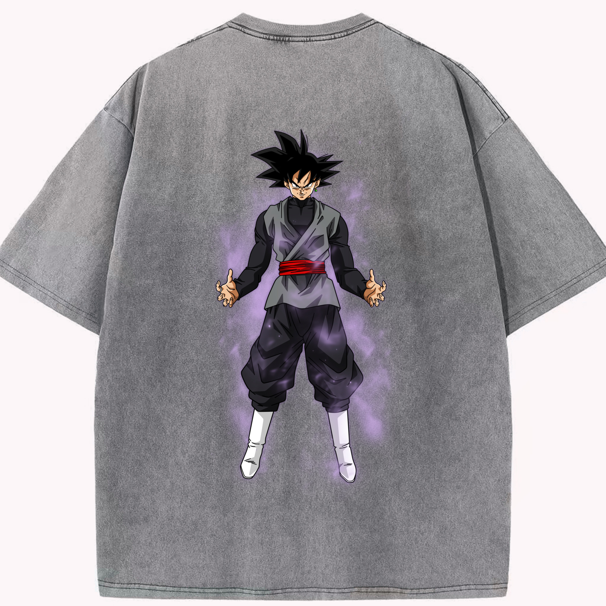 （画像用） ドラゴンボール ベジータ四世（Bejīta Yonsei）DRAGON BALL Vegeta IV 綿100% ヴィンテージ風 半袖Tシャツ（背面プリント）