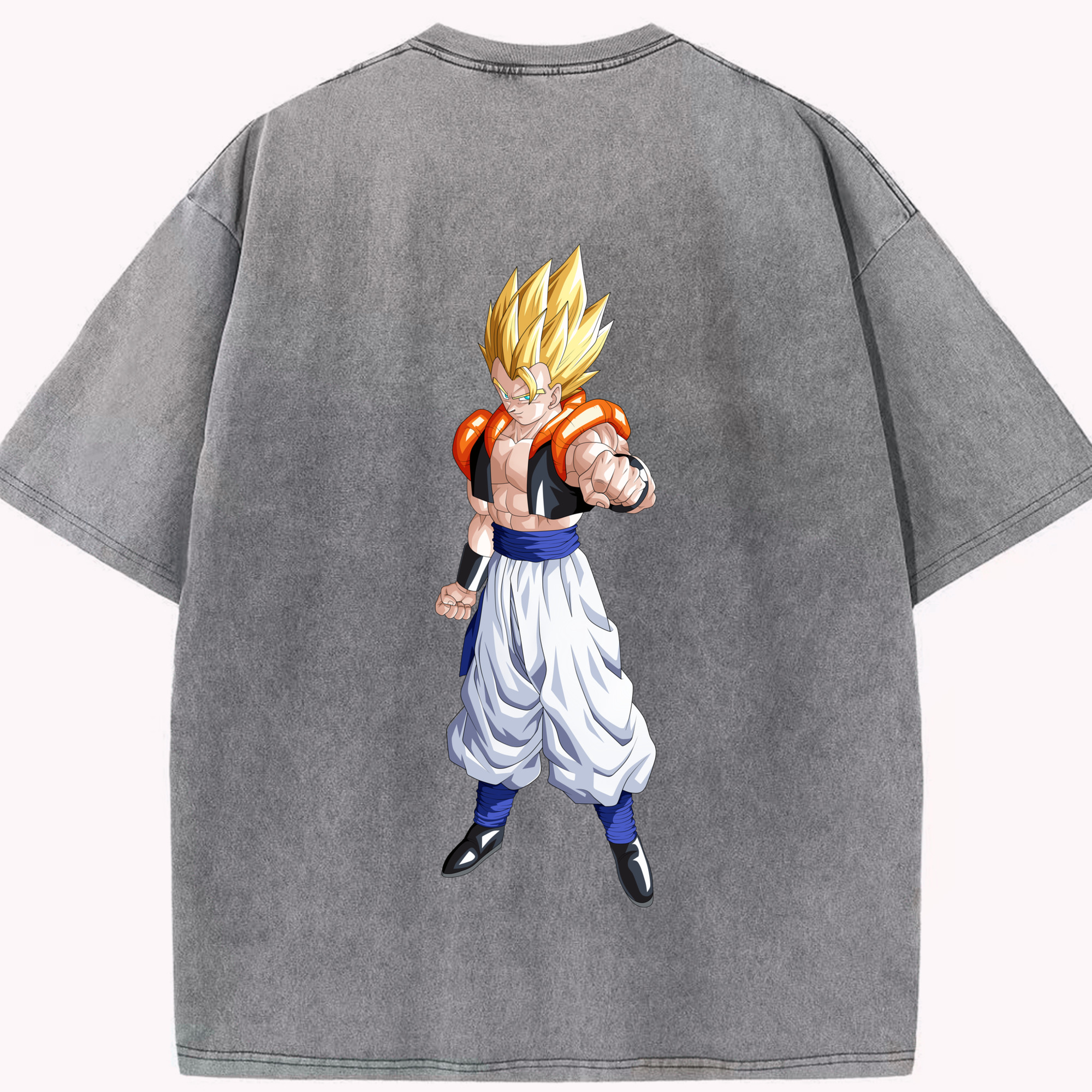 （画像用） ドラゴンボール ベジータ四世（Bejīta Yonsei）DRAGON BALL Vegeta IV 綿100% ヴィンテージ風 半袖Tシャツ（背面プリント）