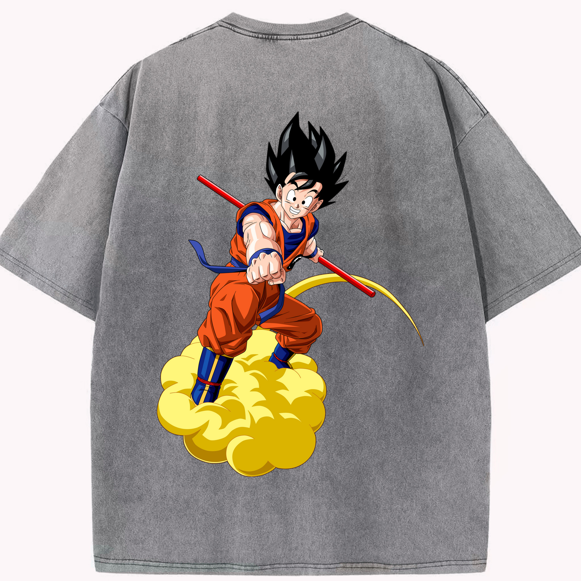 （画像用） ドラゴンボール 孫 悟飯（そんごはん）DRAGON BALL Son Gohan 綿100% ヴィンテージ風 半袖Tシャツ（背面プリント）