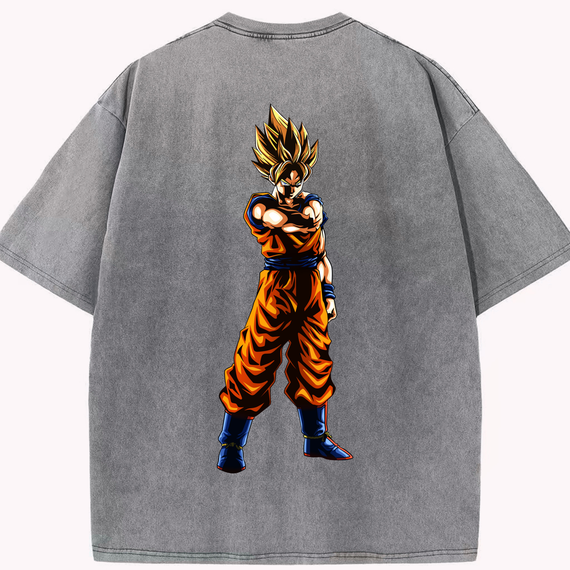 （画像用） ドラゴンボール 孫 悟飯（そんごはん）DRAGON BALL Son Gohan 綿100% ヴィンテージ風 半袖Tシャツ（背面プリント）
