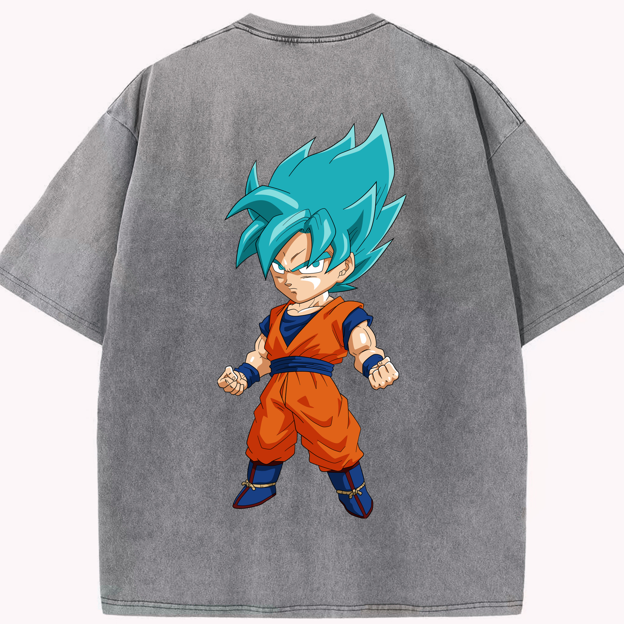 （画像用） ドラゴンボール 孫 悟飯（そんごはん）DRAGON BALL Son Gohan 綿100% ヴィンテージ風 半袖Tシャツ（背面プリント）