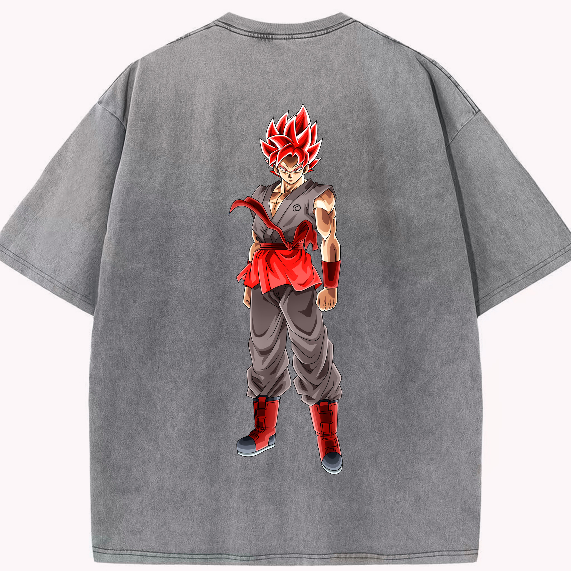 （画像用） ドラゴンボール 孫 悟飯（そんごはん）DRAGON BALL Son Gohan 綿100% ヴィンテージ風 半袖Tシャツ（背面プリント）