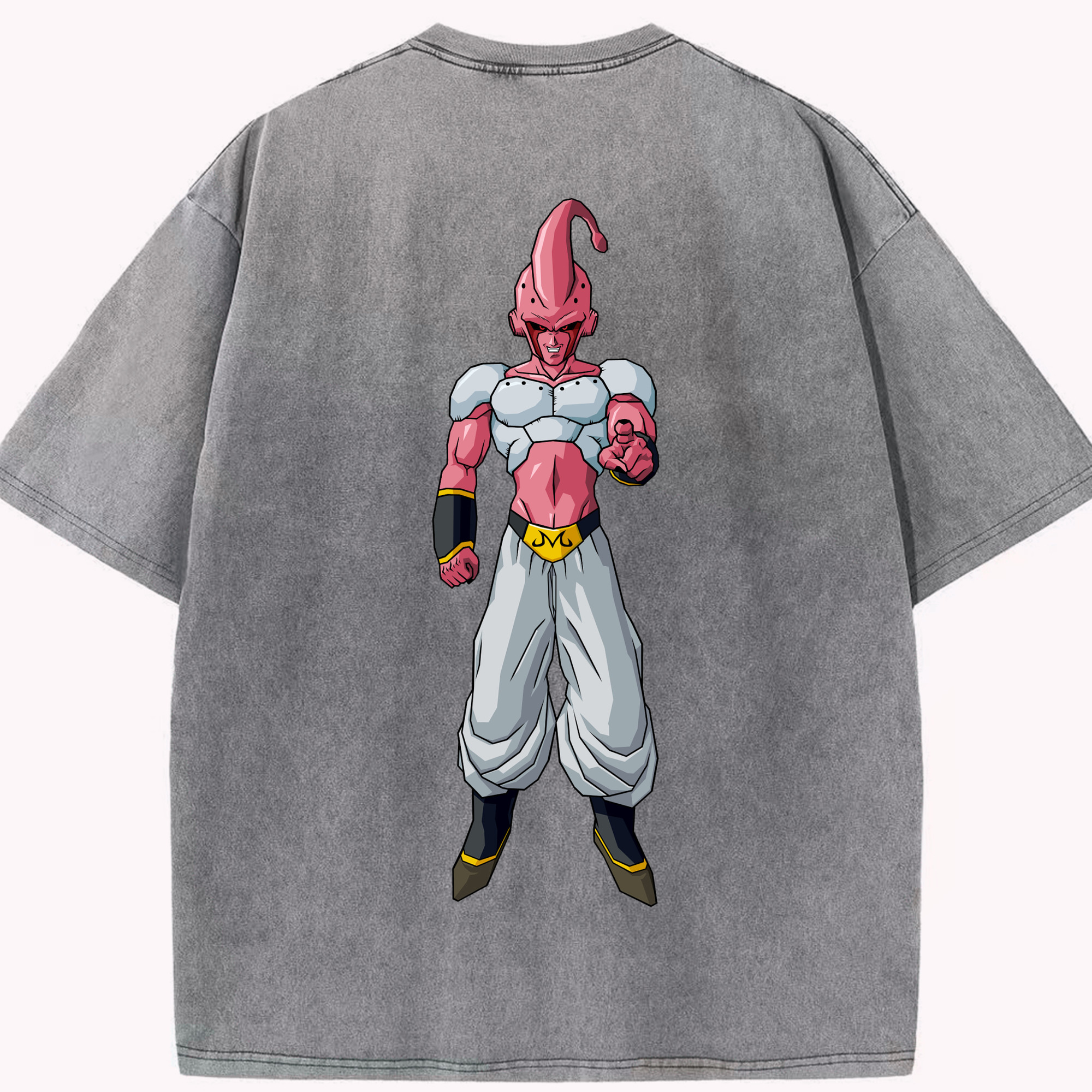 ドラゴンボール 魔人ブウ DRAGON BALL Majin Buu 綿100% ヴィンテージ風 半袖Tシャツ（背面プリント）