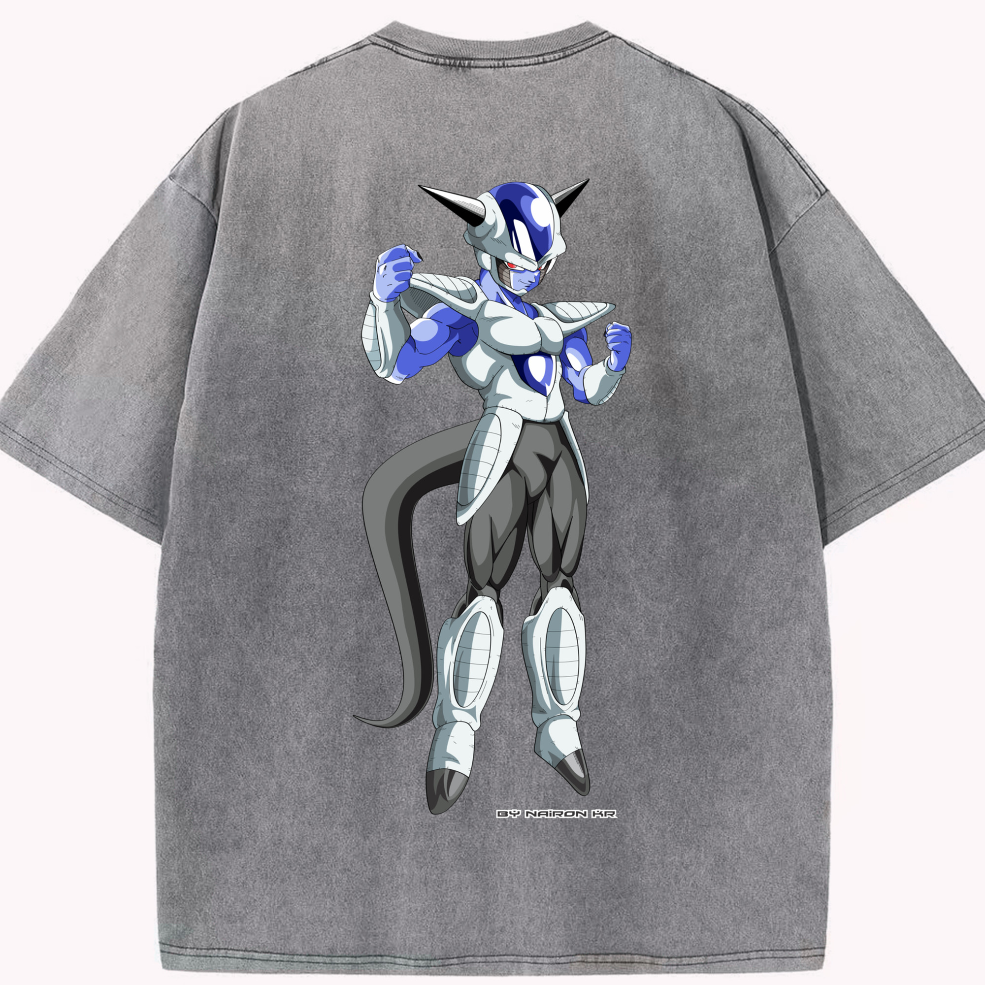 （画像用） ドラゴンボール フリーザ DRAGON BALL Frieza 綿100% ヴィンテージ風 半袖Tシャツ（背面プリント）