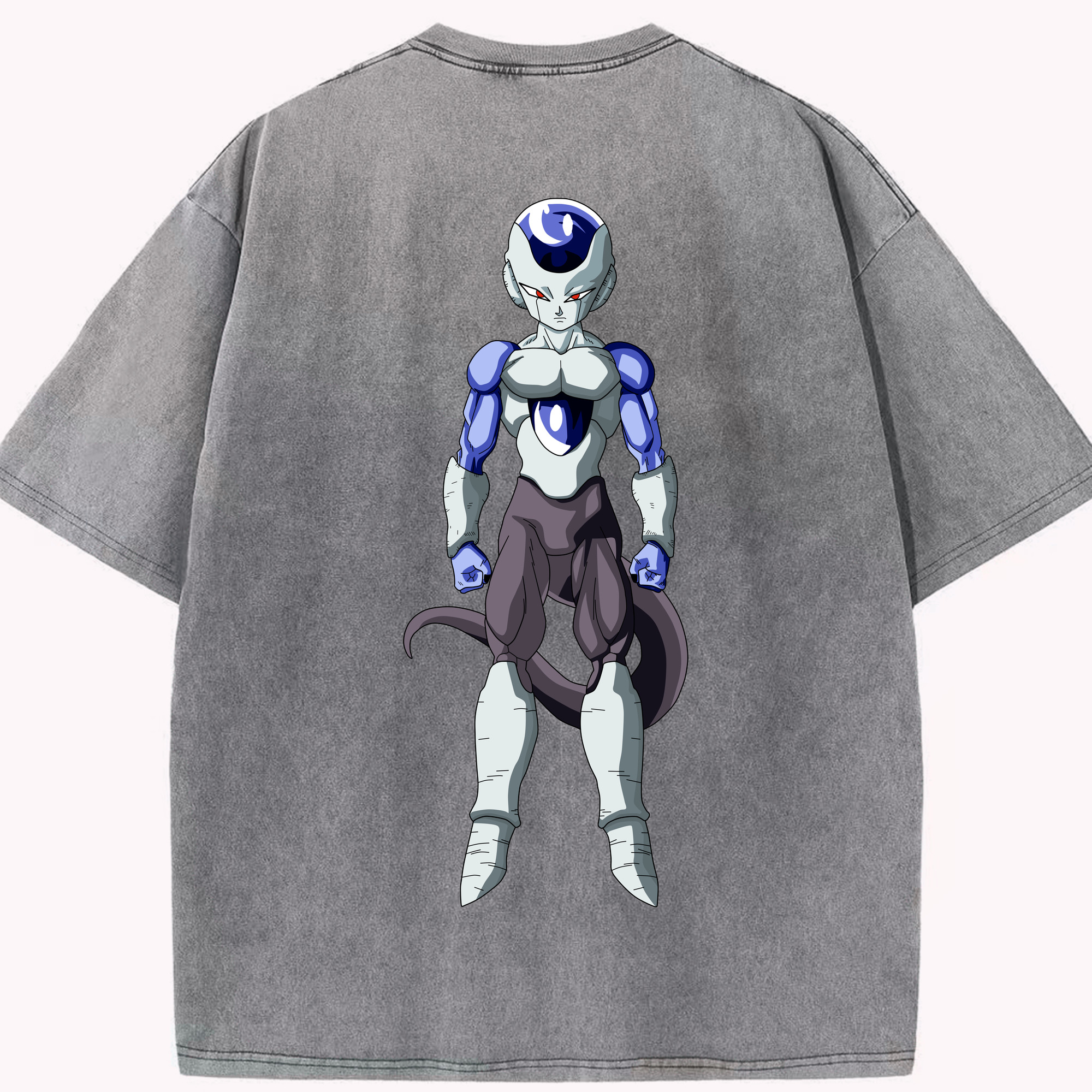 （画像用） ドラゴンボール フリーザ DRAGON BALL Frieza 綿100% ヴィンテージ風 半袖Tシャツ（背面プリント）