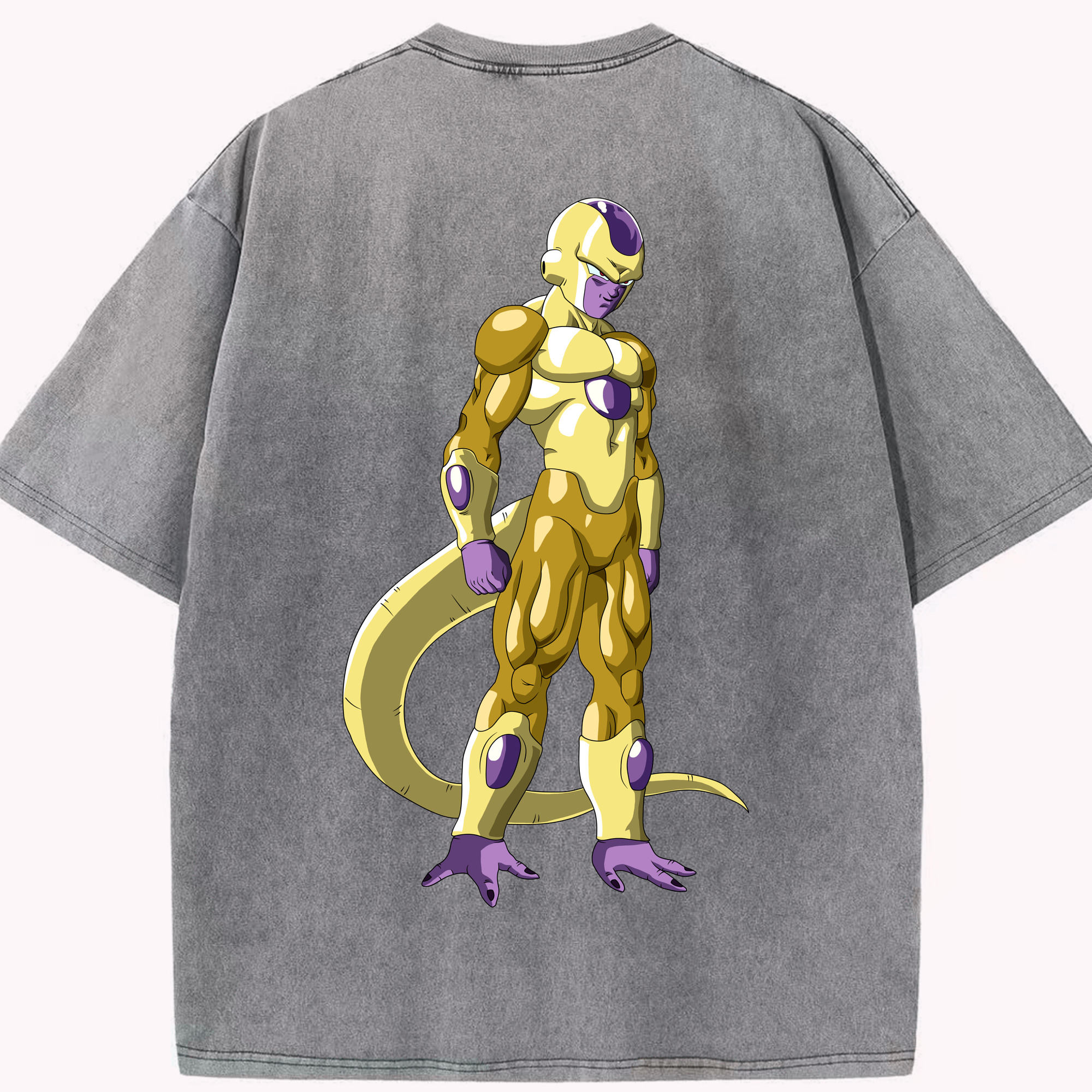 （画像用） ドラゴンボール フリーザ DRAGON BALL Frieza 綿100% ヴィンテージ風 半袖Tシャツ（背面プリント）