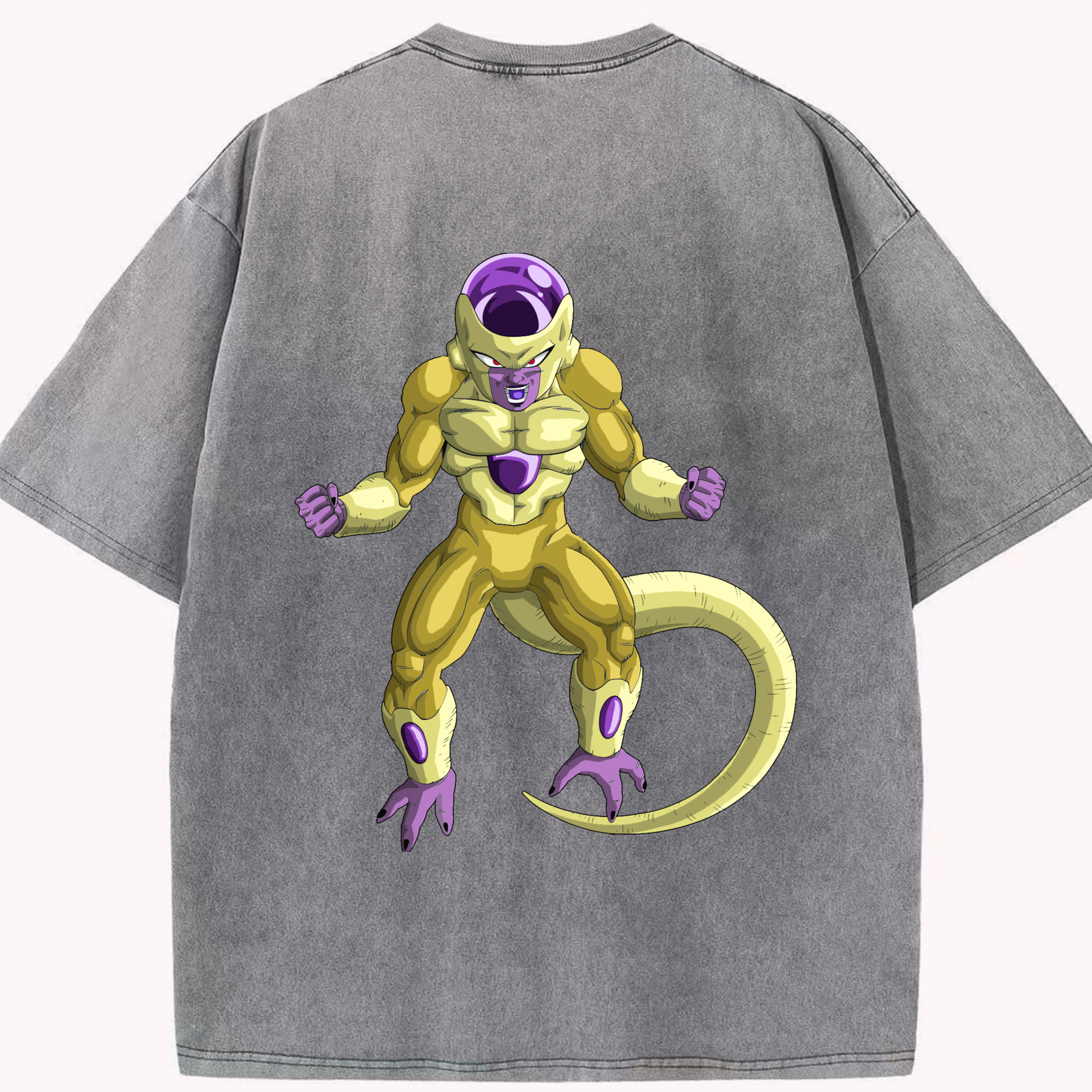 （画像用） ドラゴンボール フリーザ DRAGON BALL Frieza 綿100% ヴィンテージ風 半袖Tシャツ（背面プリント）