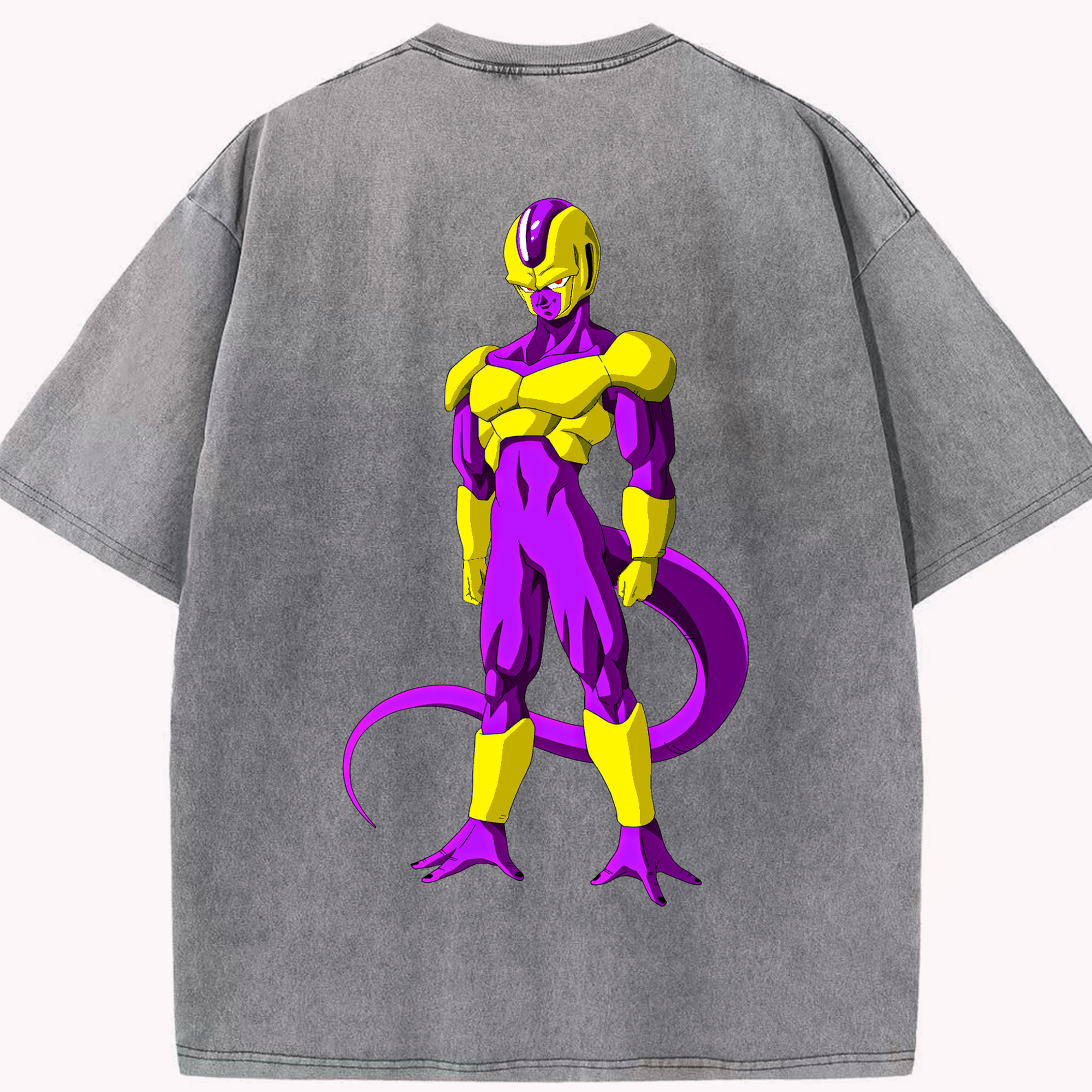 （画像用） ドラゴンボール フリーザ DRAGON BALL Frieza 綿100% ヴィンテージ風 半袖Tシャツ（背面プリント）