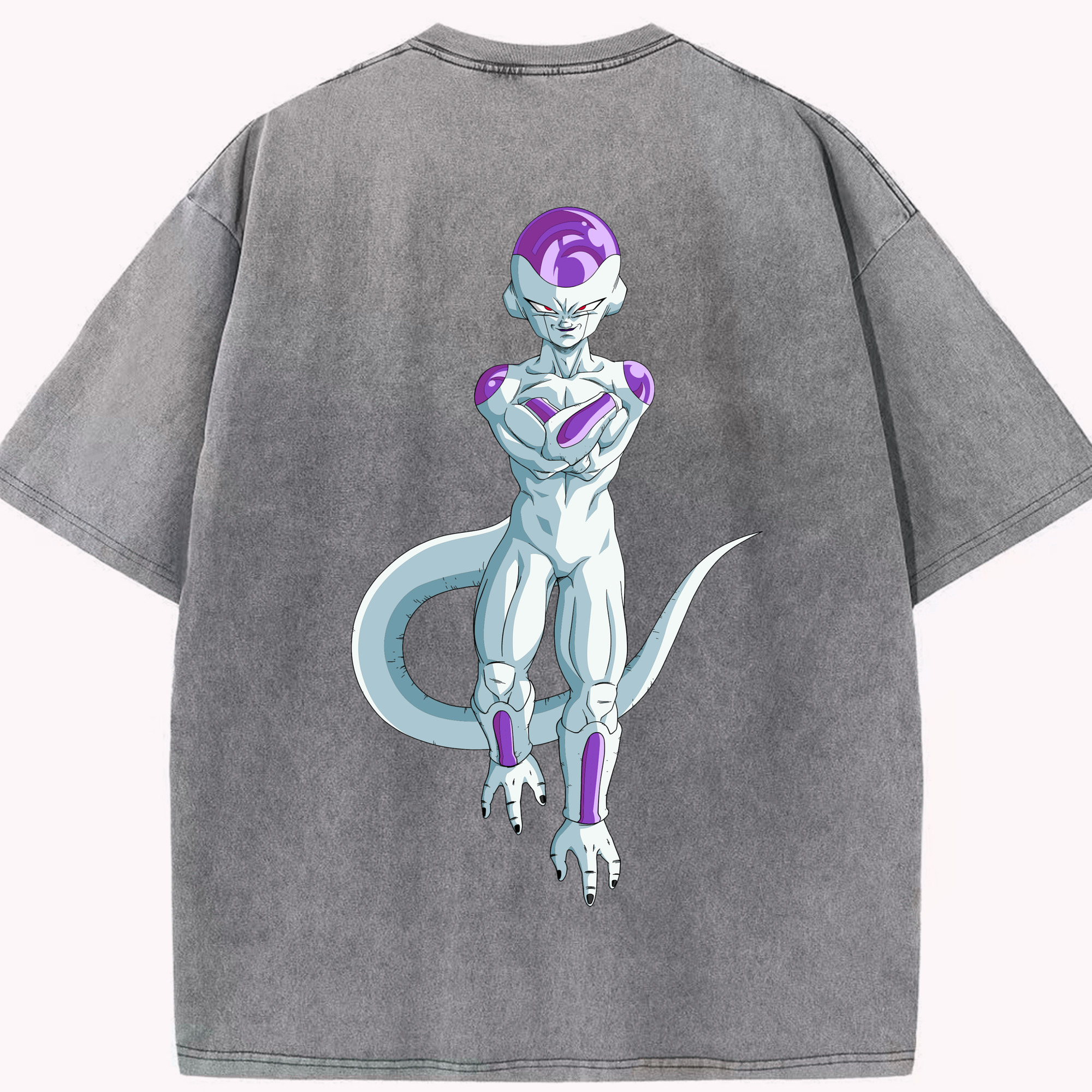 （画像用） ドラゴンボール フリーザ DRAGON BALL Frieza 綿100% ヴィンテージ風 半袖Tシャツ（背面プリント）