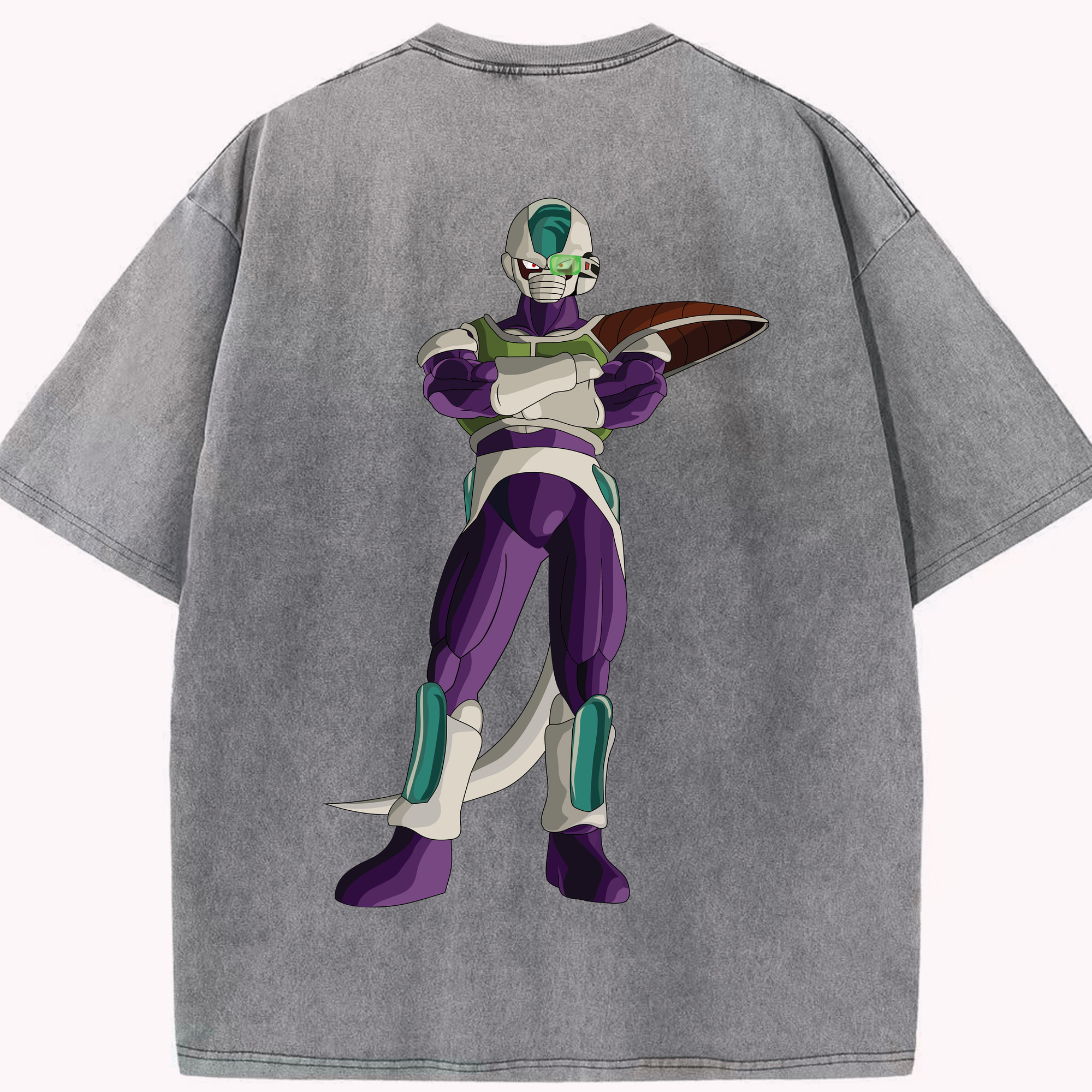 （画像用） ドラゴンボール フリーザ DRAGON BALL Frieza 綿100% ヴィンテージ風 半袖Tシャツ（背面プリント）