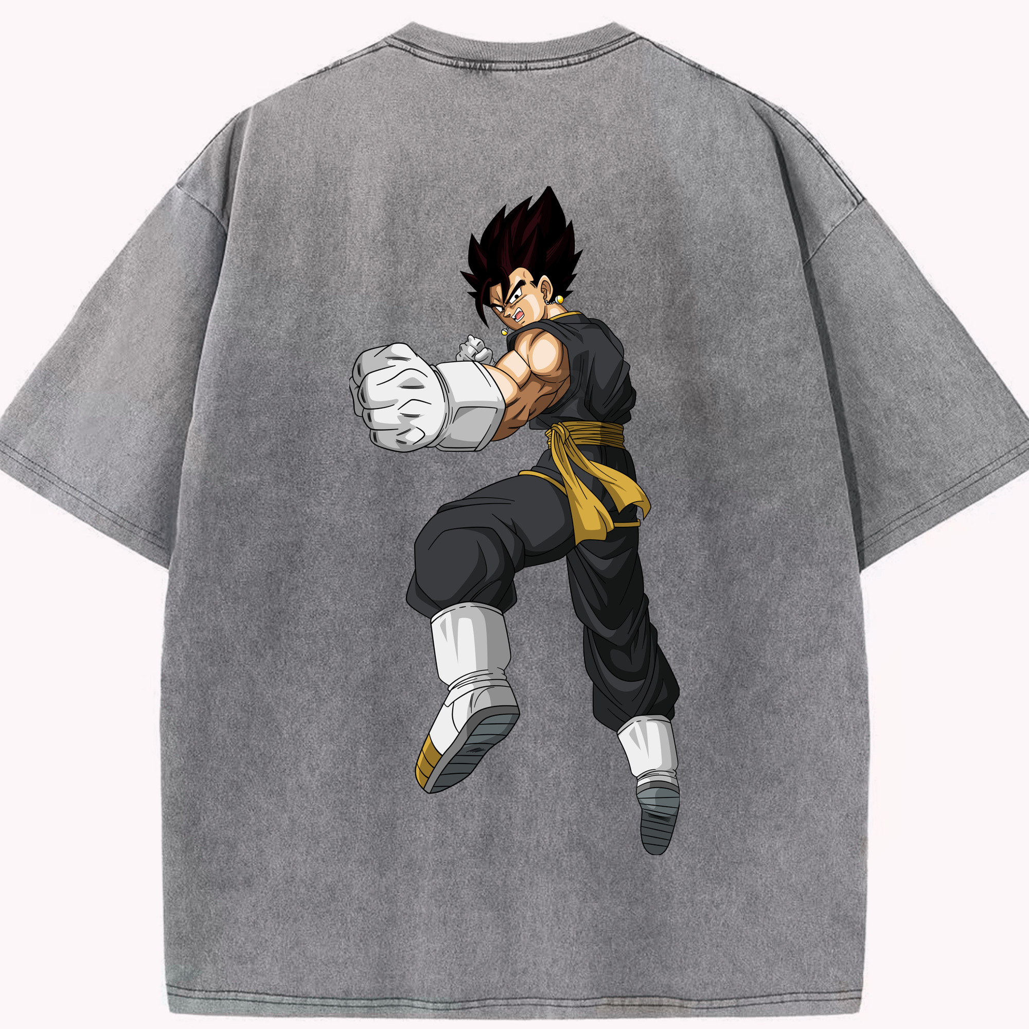 （画像用） ドラゴンボール ベジット DRAGON BALL Vegetto 綿100% ヴィンテージ風 半袖Tシャツ（背面プリント）