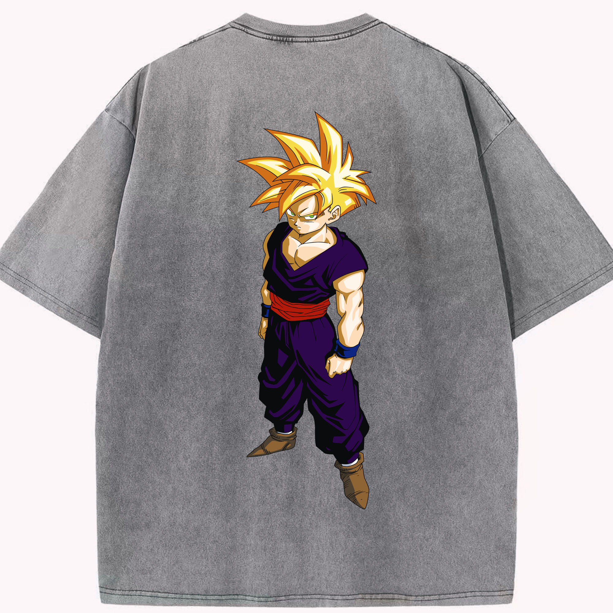 （画像用） ドラゴンボール ベジット DRAGON BALL Vegetto 綿100% ヴィンテージ風 半袖Tシャツ（背面プリント）