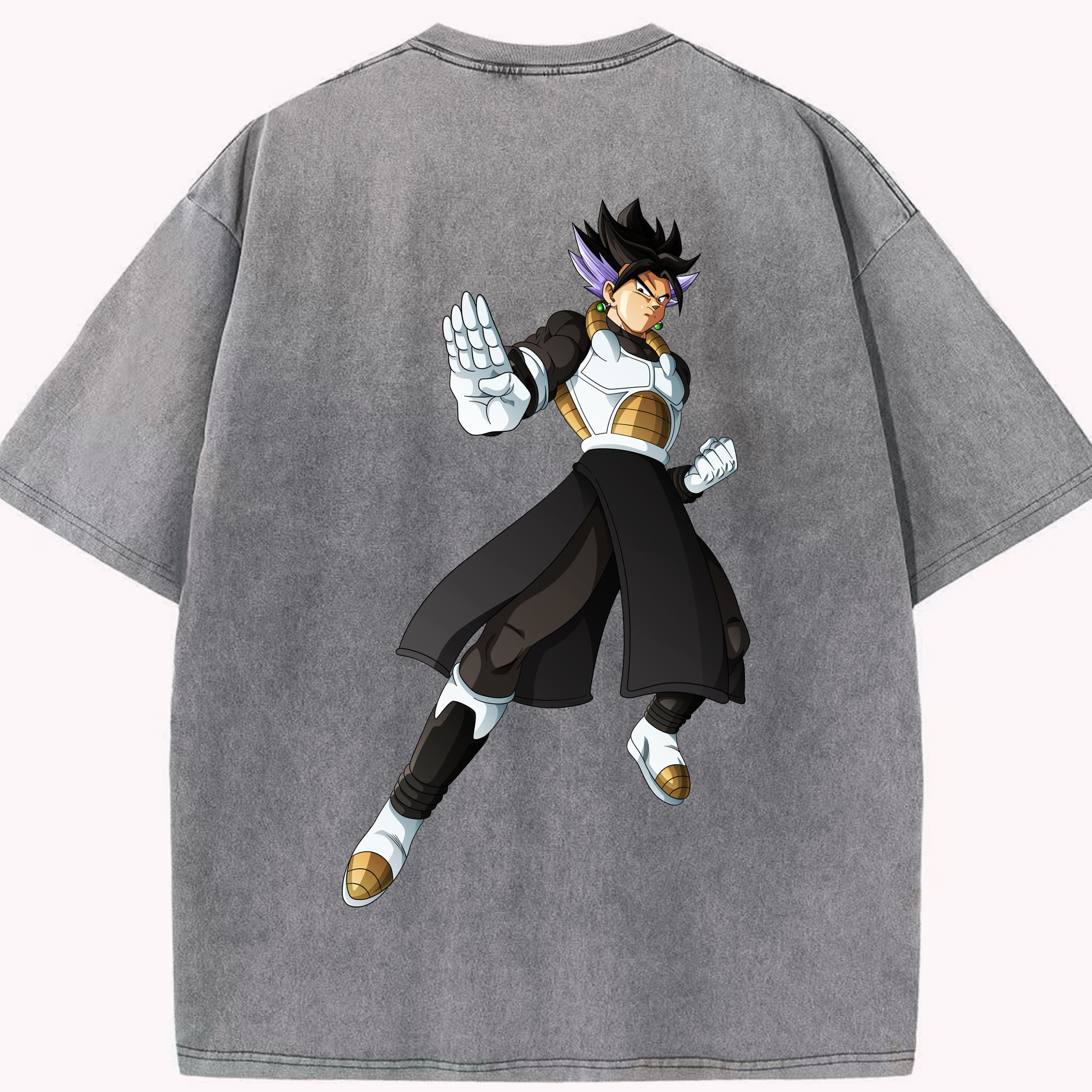 （画像用） ドラゴンボール ベジット DRAGON BALL Vegetto 綿100% ヴィンテージ風 半袖Tシャツ（背面プリント）