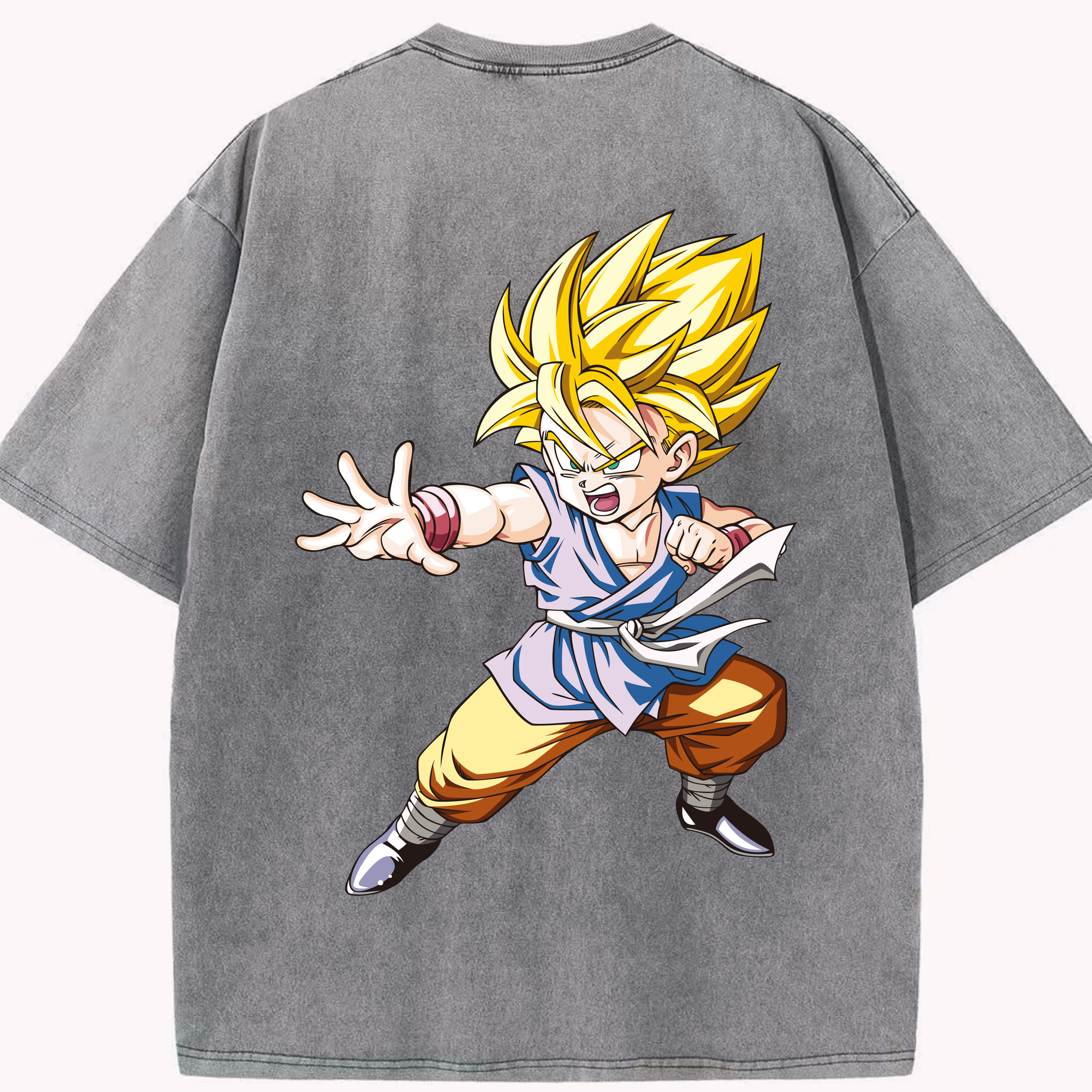 （画像用） ドラゴンボール ベジット DRAGON BALL Vegetto 綿100% ヴィンテージ風 半袖Tシャツ（背面プリント）