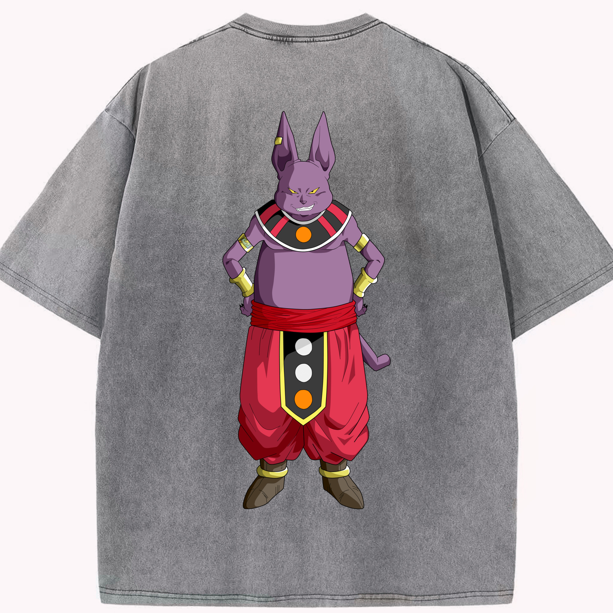 （画像用） ドラゴンボール シャンパ DRAGON BALL Champa 綿100% ヴィンテージ風 半袖Tシャツ（背面プリント）