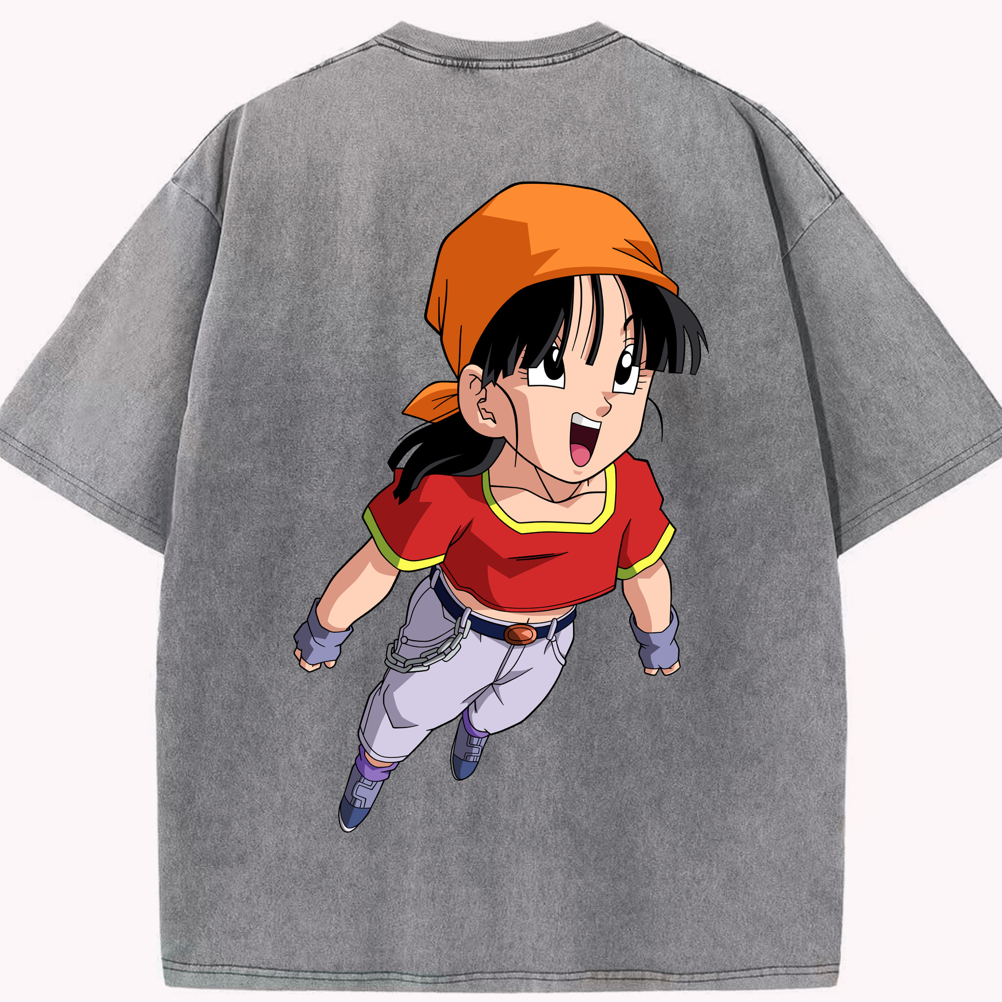 （画像用） ドラゴンボール パン DRAGON BALL Pan 綿100% ヴィンテージ風 半袖Tシャツ（背面プリント）