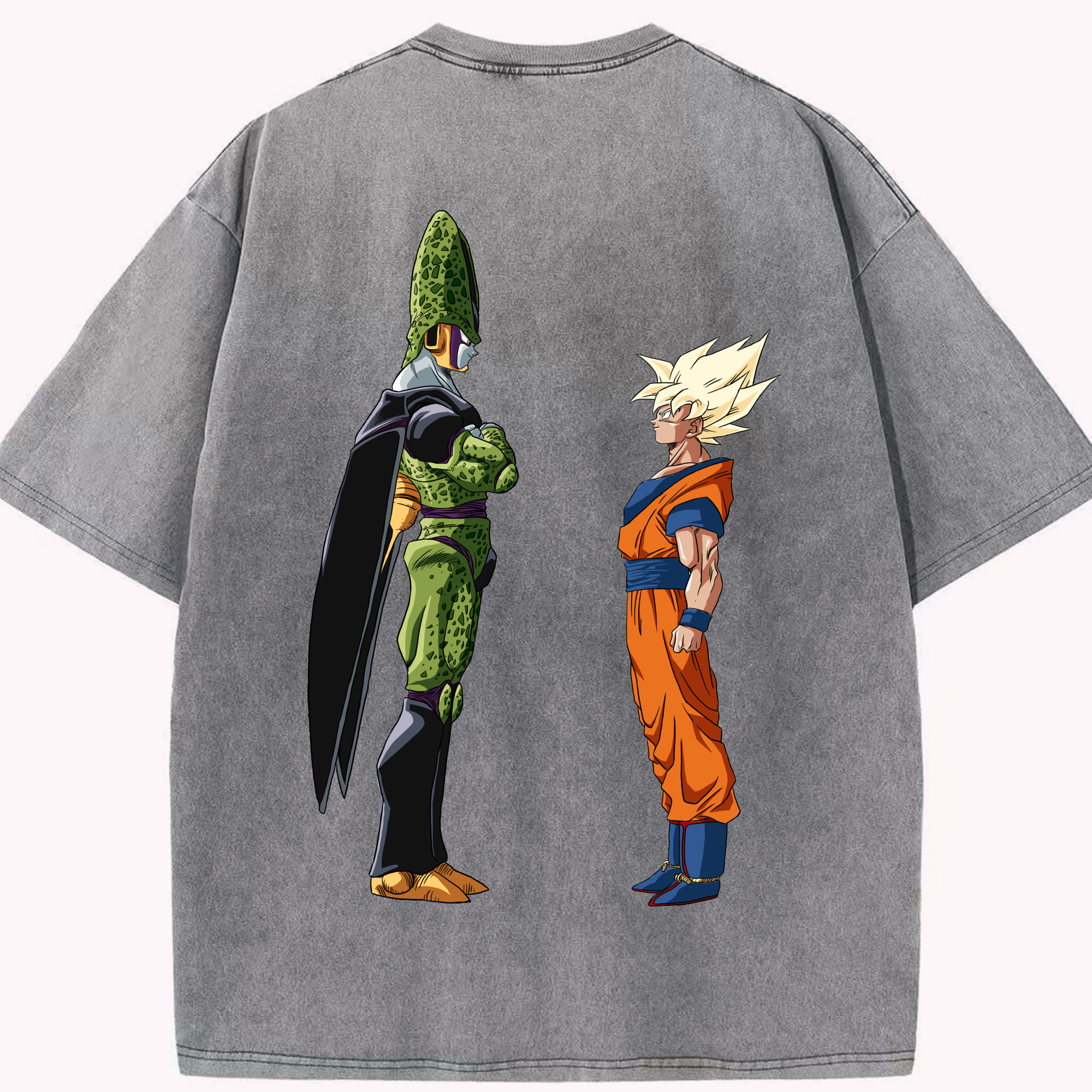 （画像用） ドラゴンボール DRAGON BALL 綿100% ヴィンテージ風 半袖Tシャツ（背面プリント）