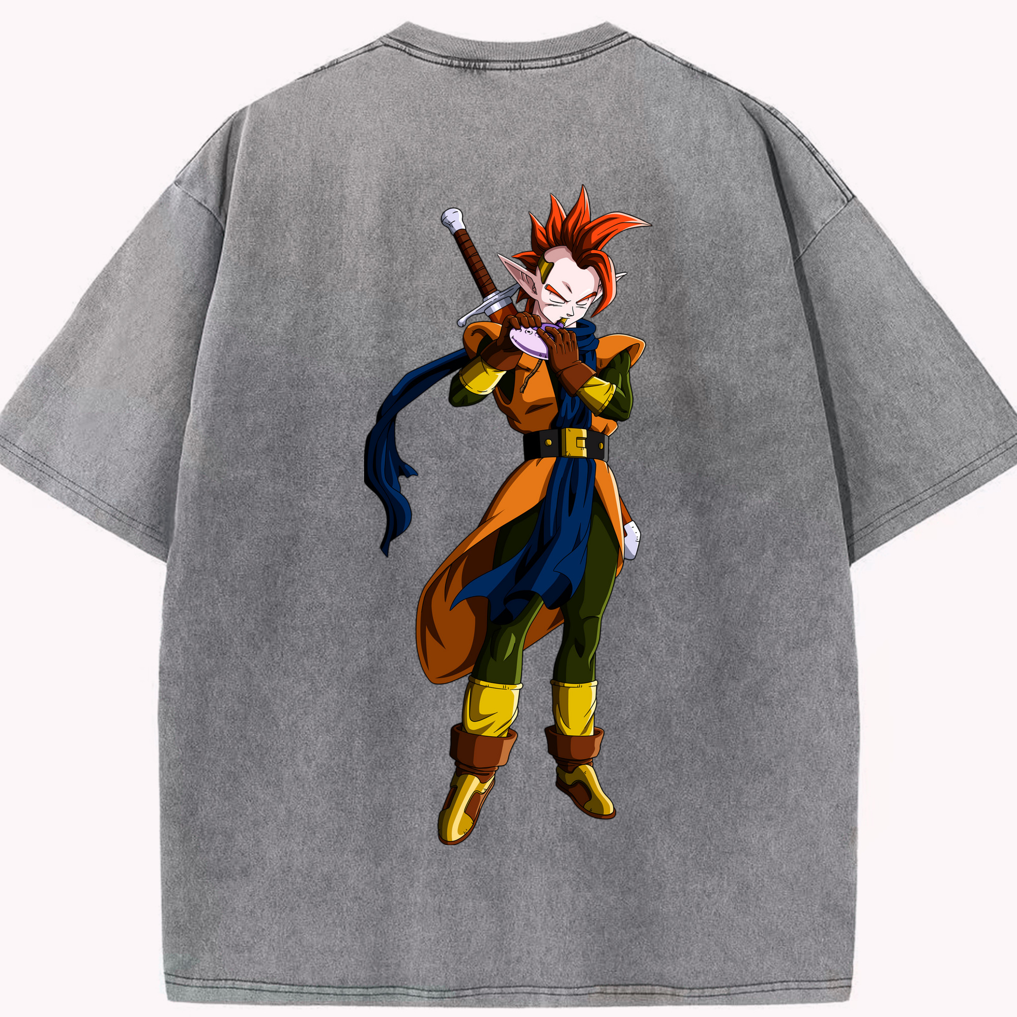 （画像用） ドラゴンボール DRAGON BALL 綿100% ヴィンテージ風 半袖Tシャツ（背面プリント）