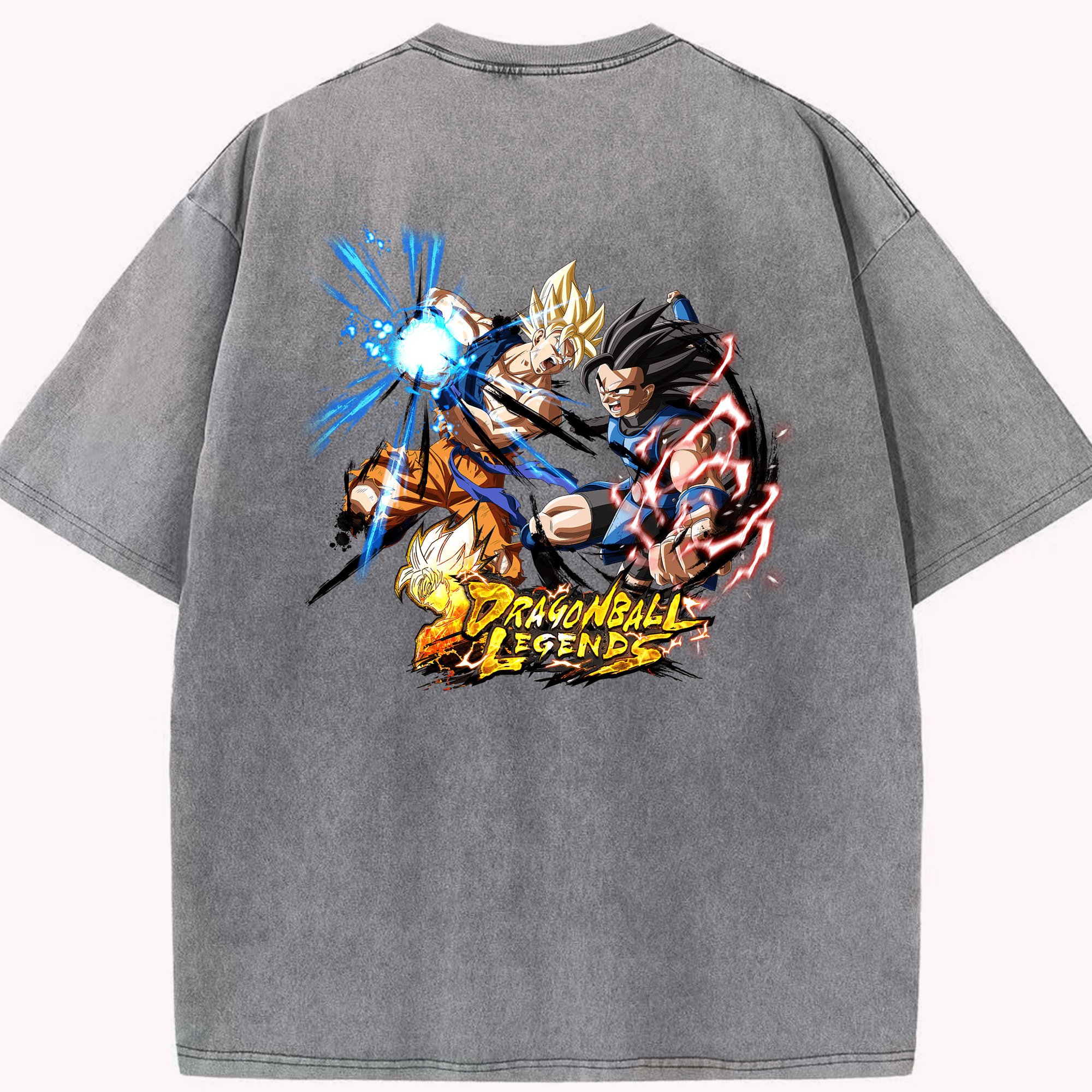 （画像用） ドラゴンボール DRAGON BALL 綿100% ヴィンテージ風 半袖Tシャツ（背面プリント）