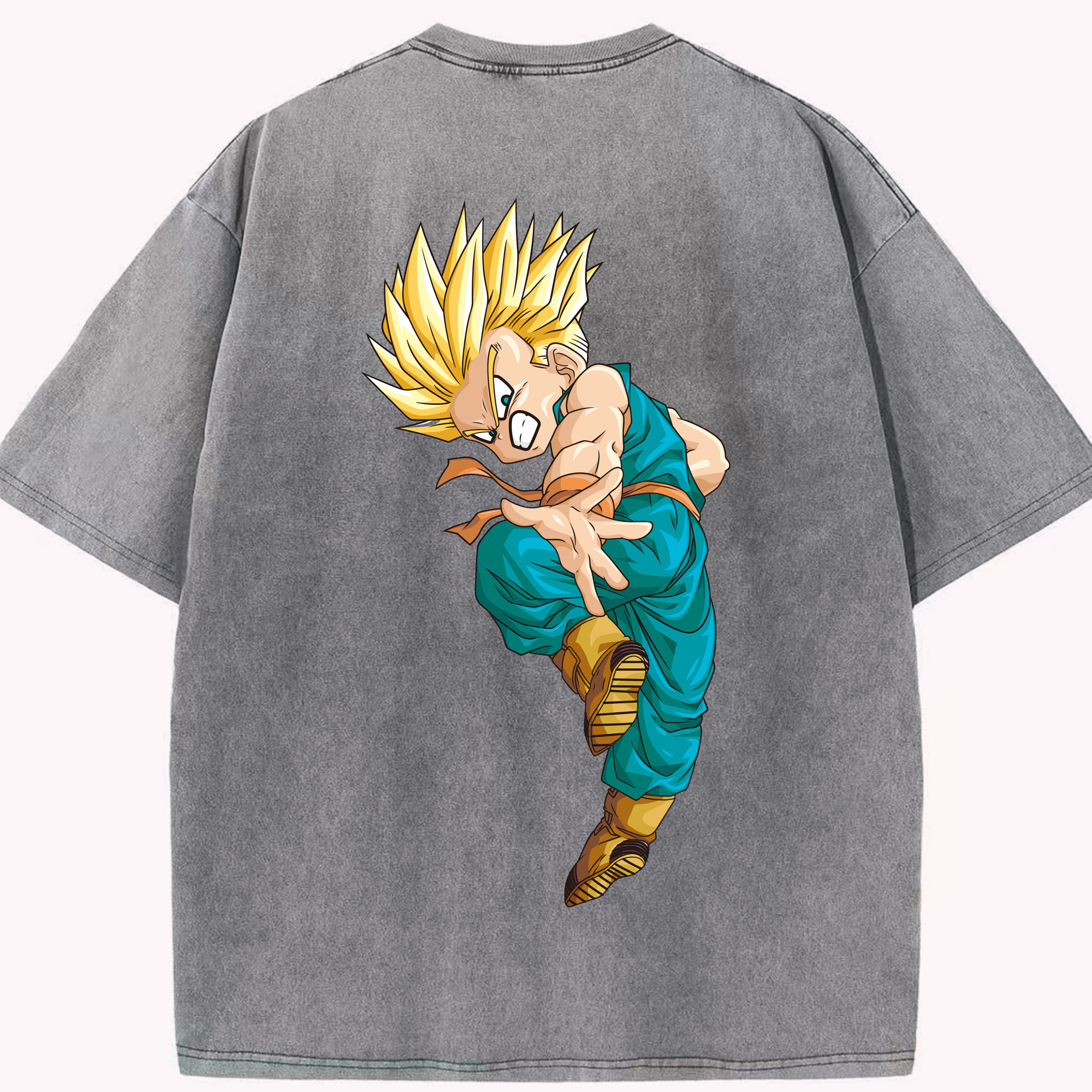 （画像用） ドラゴンボール DRAGON BALL 綿100% ヴィンテージ風 半袖Tシャツ（背面プリント）